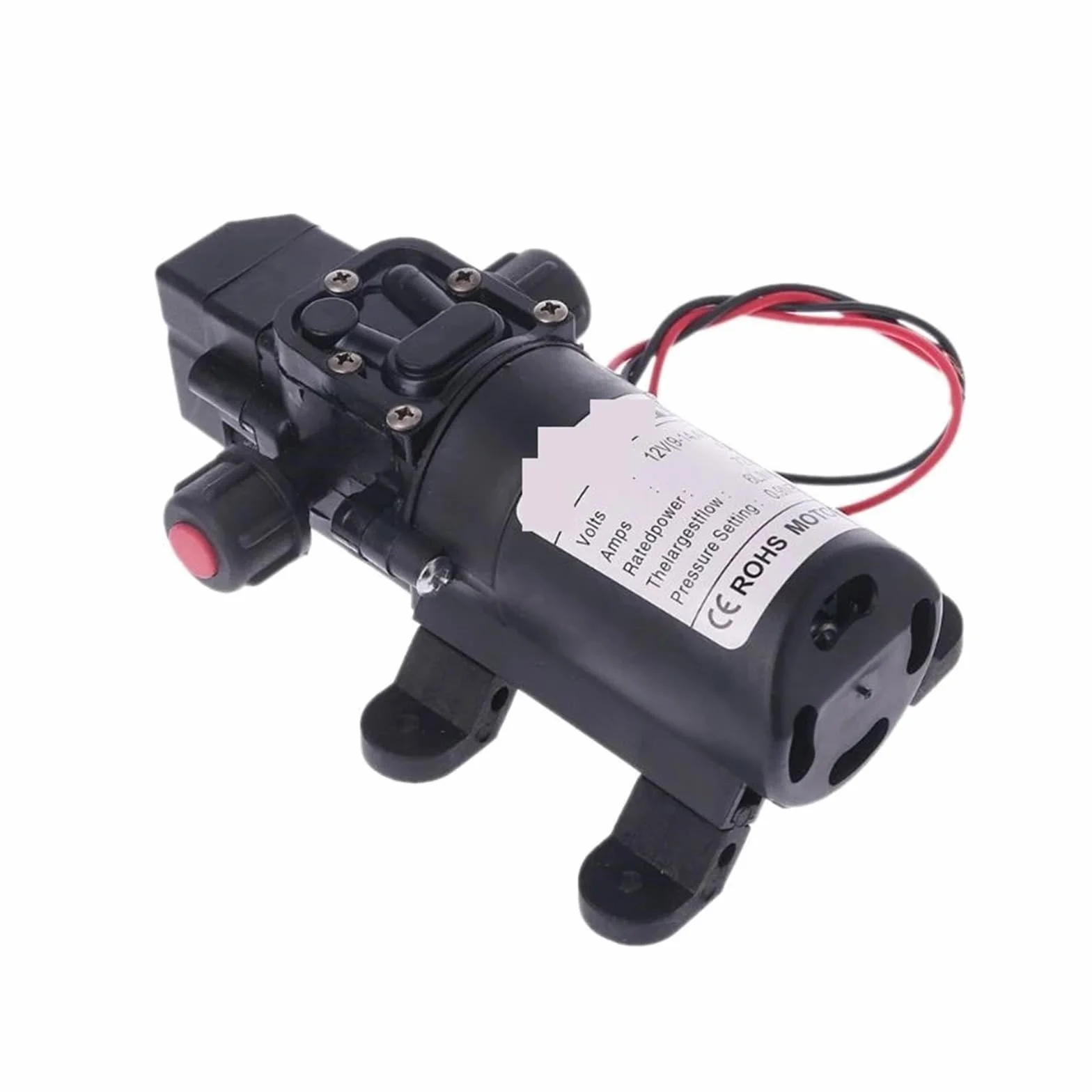 Pompe à Membrane, Vanne intellinte DC 12V 130PSI 6L/Min Eau Haute Pression diaphragme Pompe Auto-amorçante 72W Chaude