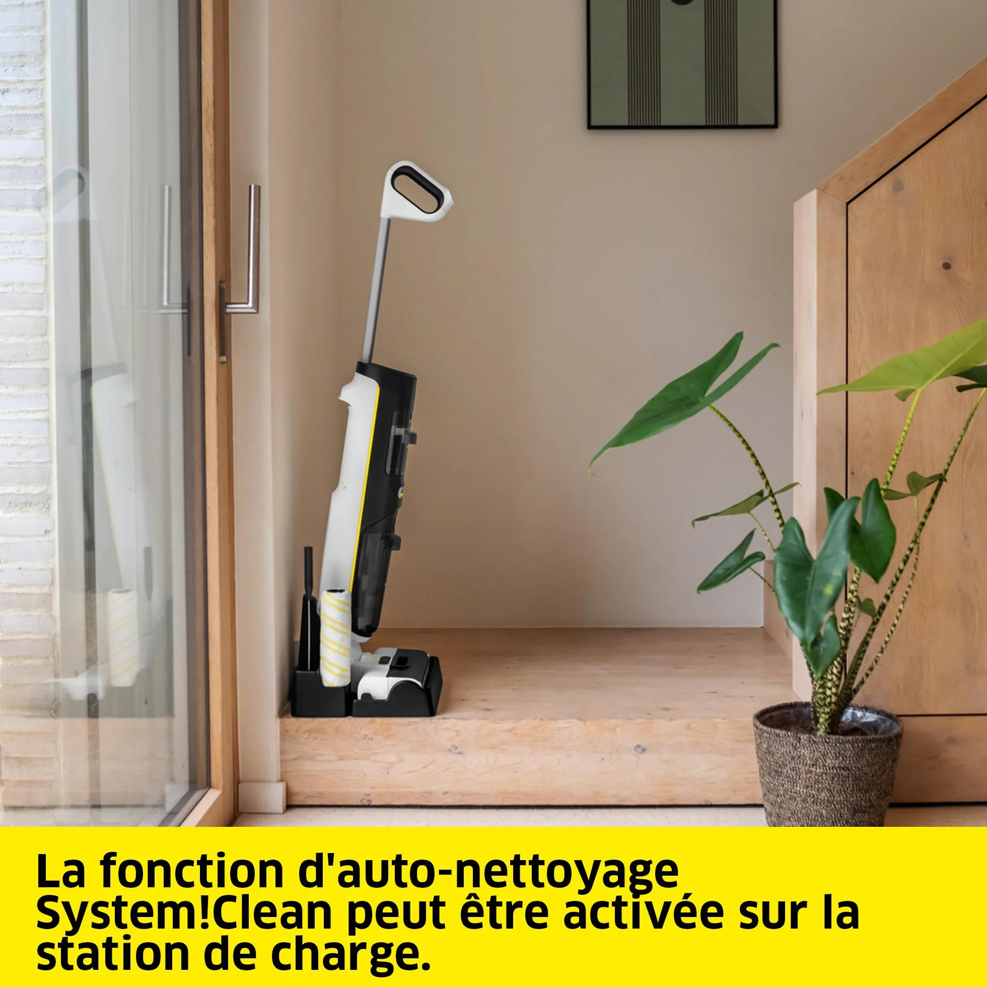 KÄRCHER aspirateur laveur FCV 4 Dry Extra 3-en-1 autonomie 45 min rendement 200 m² capteur Dynamic Control