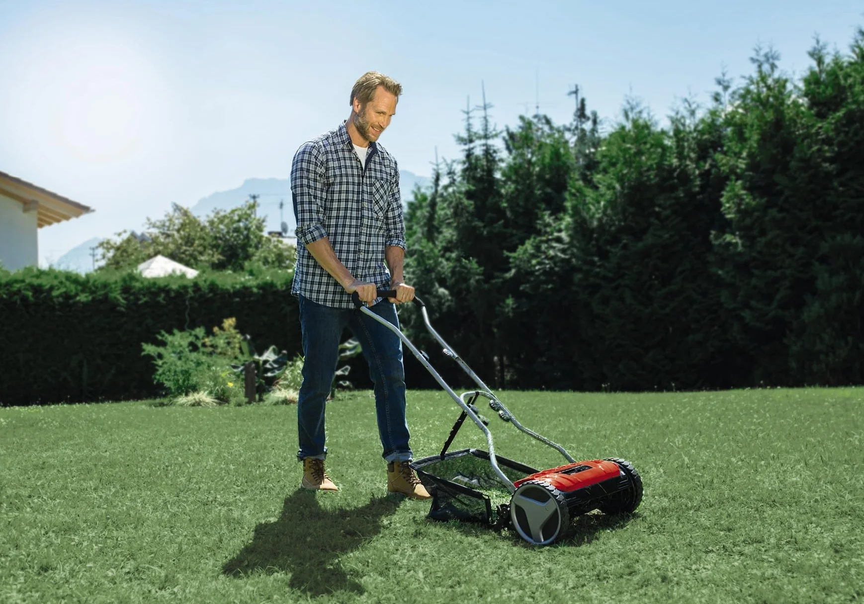 Einhell Tondeuse à Gazon Manuelle GC-HM 38 S-F 250 m² 13-38 mm 26L