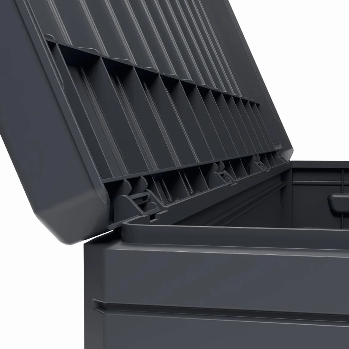 Art Plast Coffre de Rangement extérieur 350L Gris 118.5x52x57cm Résistant à l'eau
