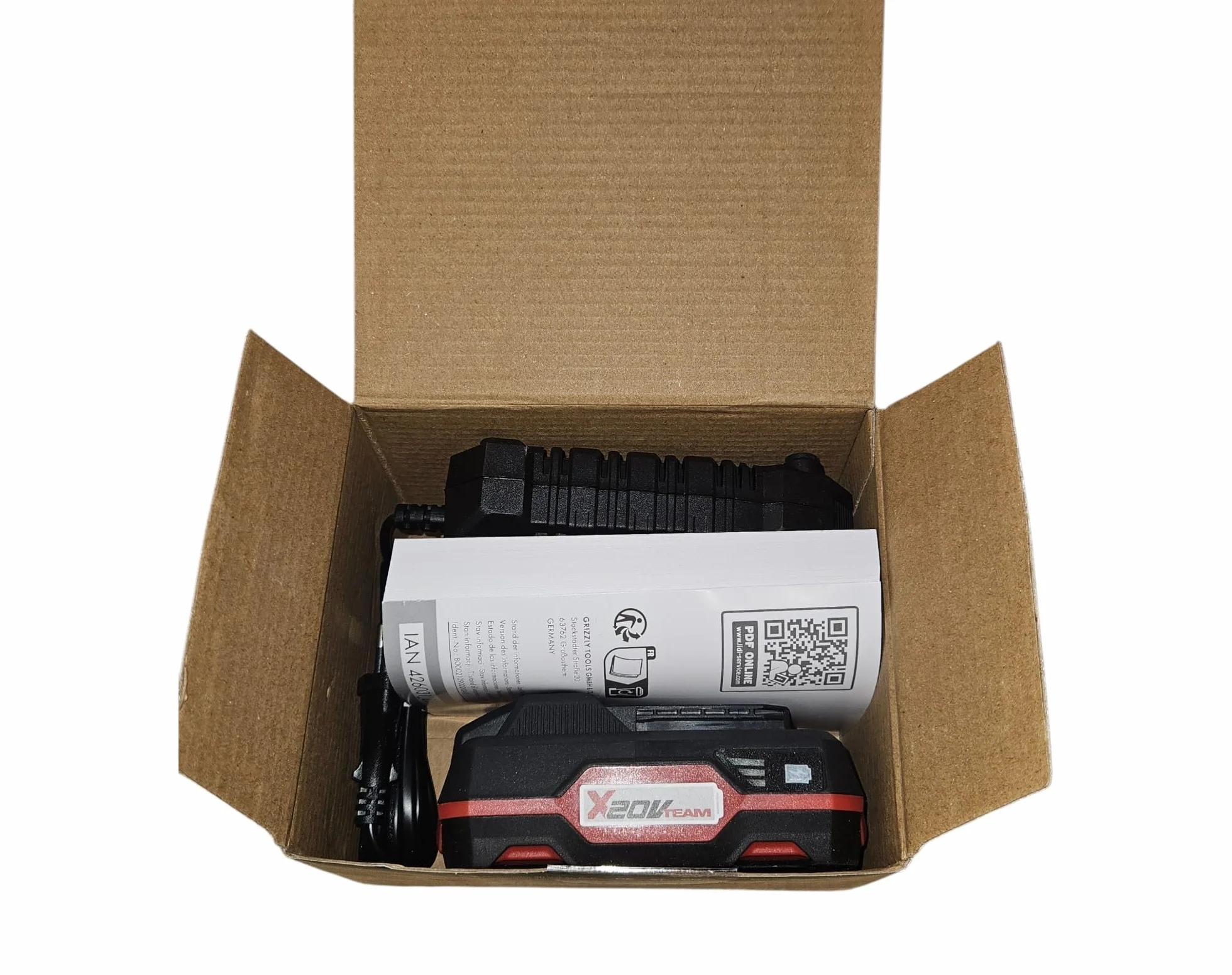 Parkside Batterie Lithium-ION 20 V 2 Ah PAP 20 B1 Chargeur 60 Min PLG 20 C1 65 W 2,4 A