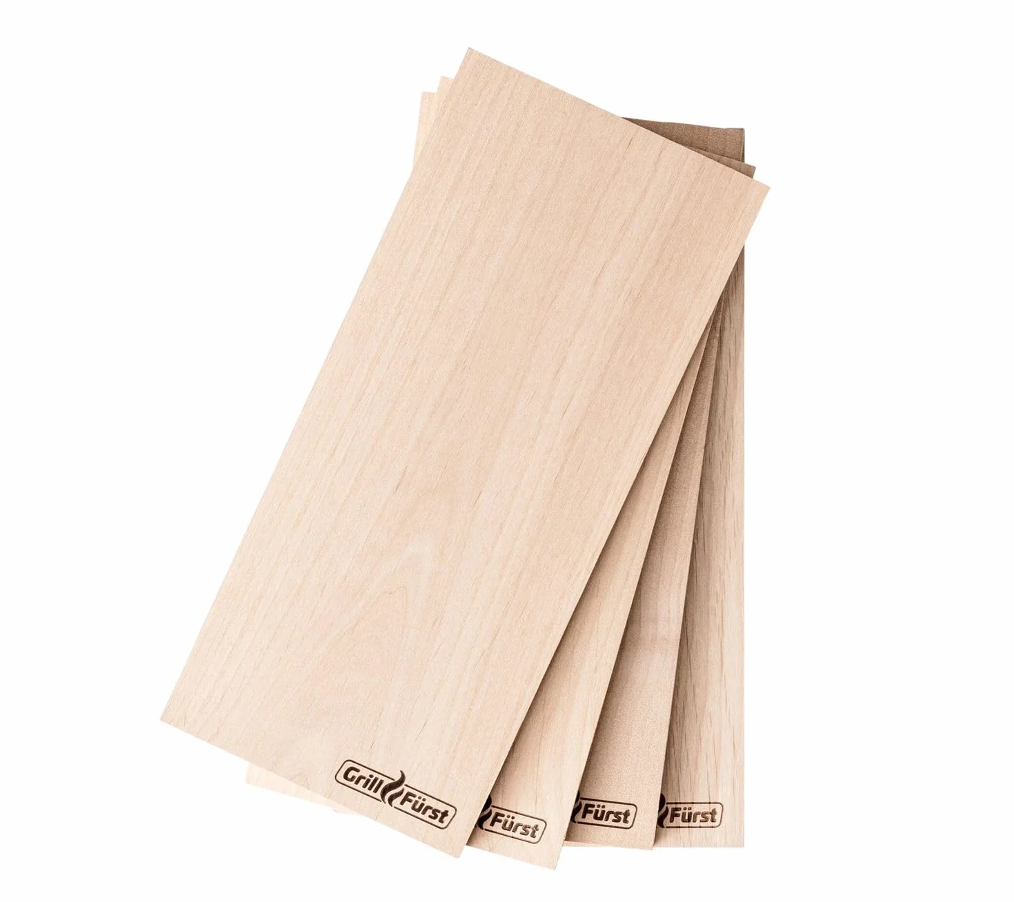Grillfürst Planches à Fumer - Set de 4 - Planche à Griller en cèdre - Planche à Griller pour de délicieux arômes de fumée - Planche en Bois Griller, 29 x 13 x 1 cm - Planches Grillade pour Barbecues