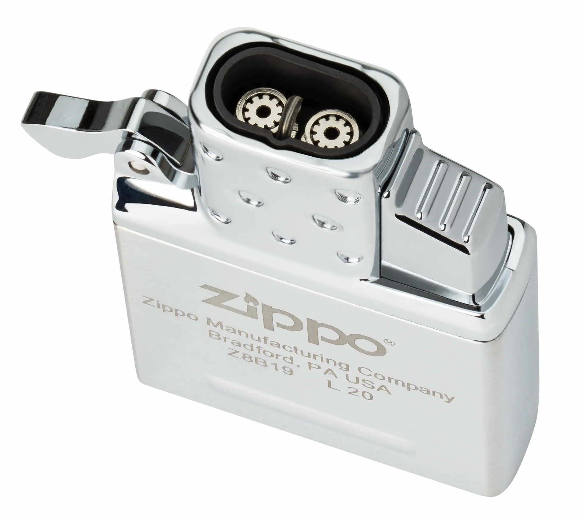 Briquet Zippo® Insert Torche Double à Gaz® 65827, Coupe-Vent Rechargeable Métal