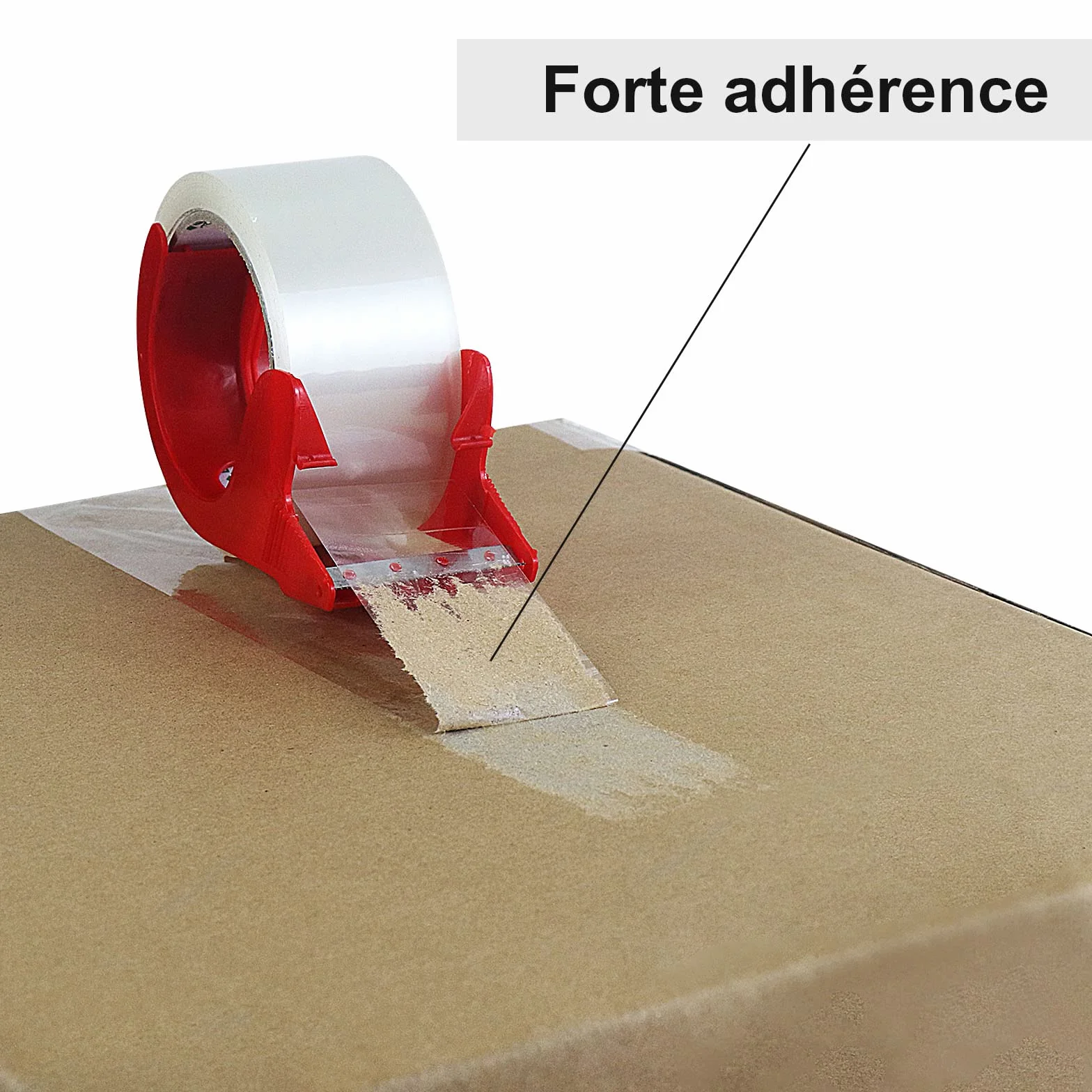 BOMEI PACK 6 rouleaux ruban adhésif transparent 48 mm x 66 m avec dévidoir