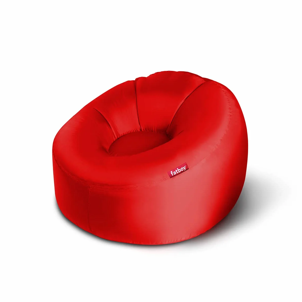 Fatboy Lamzac O Fauteuil Gonflable - Sofa Intérieur et Extérieur - Pas de Pompe Nécessaire - Fauteuil Salon Confortable Résistant à l'eau & aux Salissures - Polyester - 110 x 103 x 62 cm - Rouge