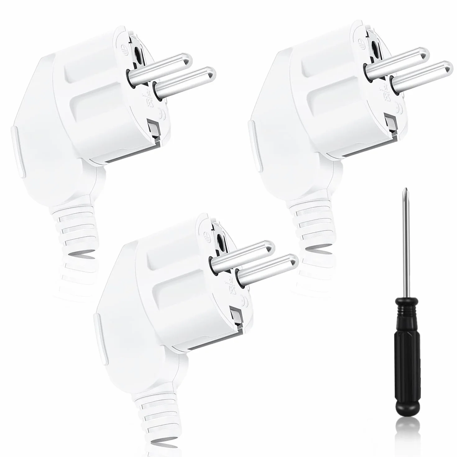 Fiche Electrique Male 250V 16A Prise Electrique Protection Tournevis 8-10 mm