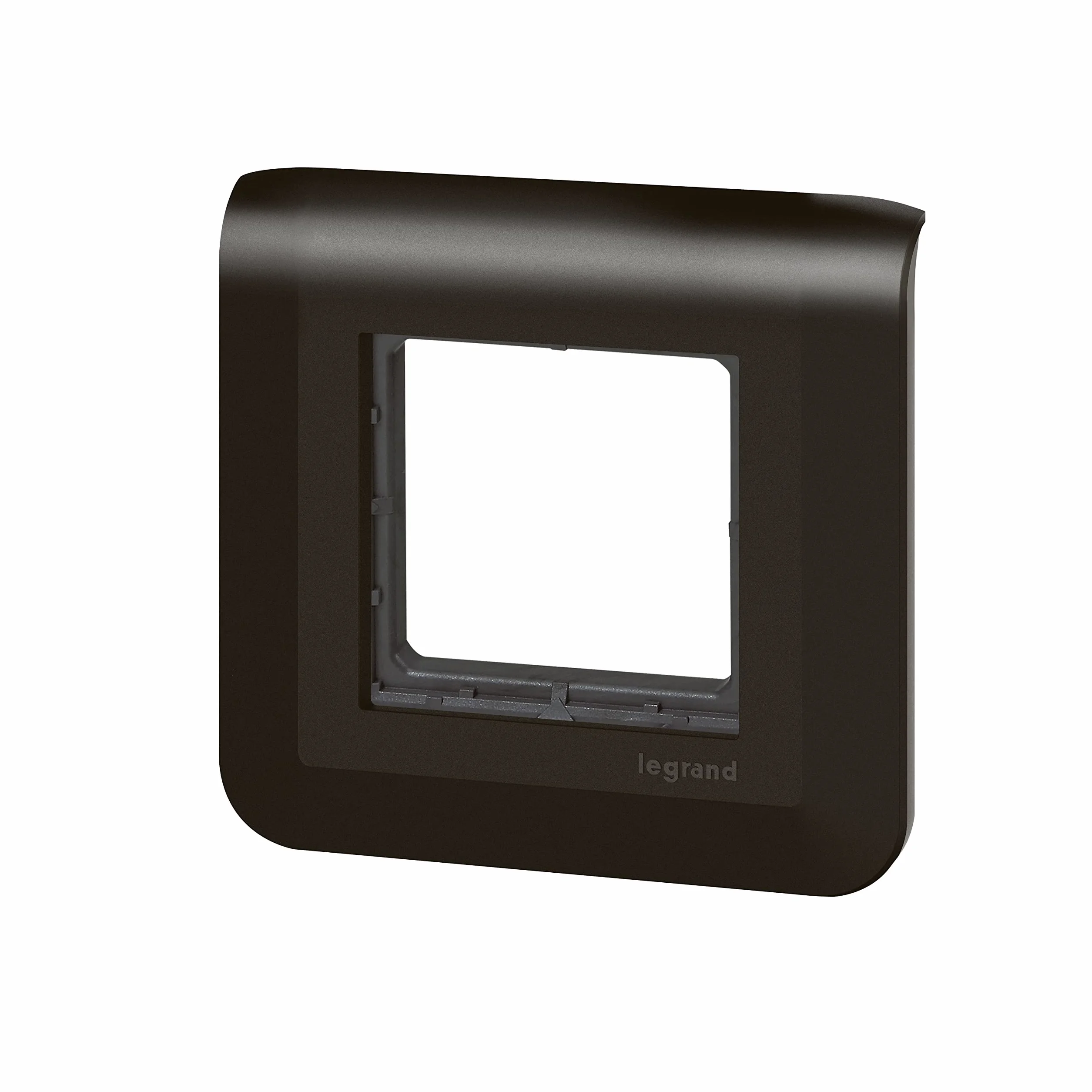 Legrand Plaque Avec Support Mosaic Noir Mat Fixation À Vis Compatible Mécanismes Mosaic