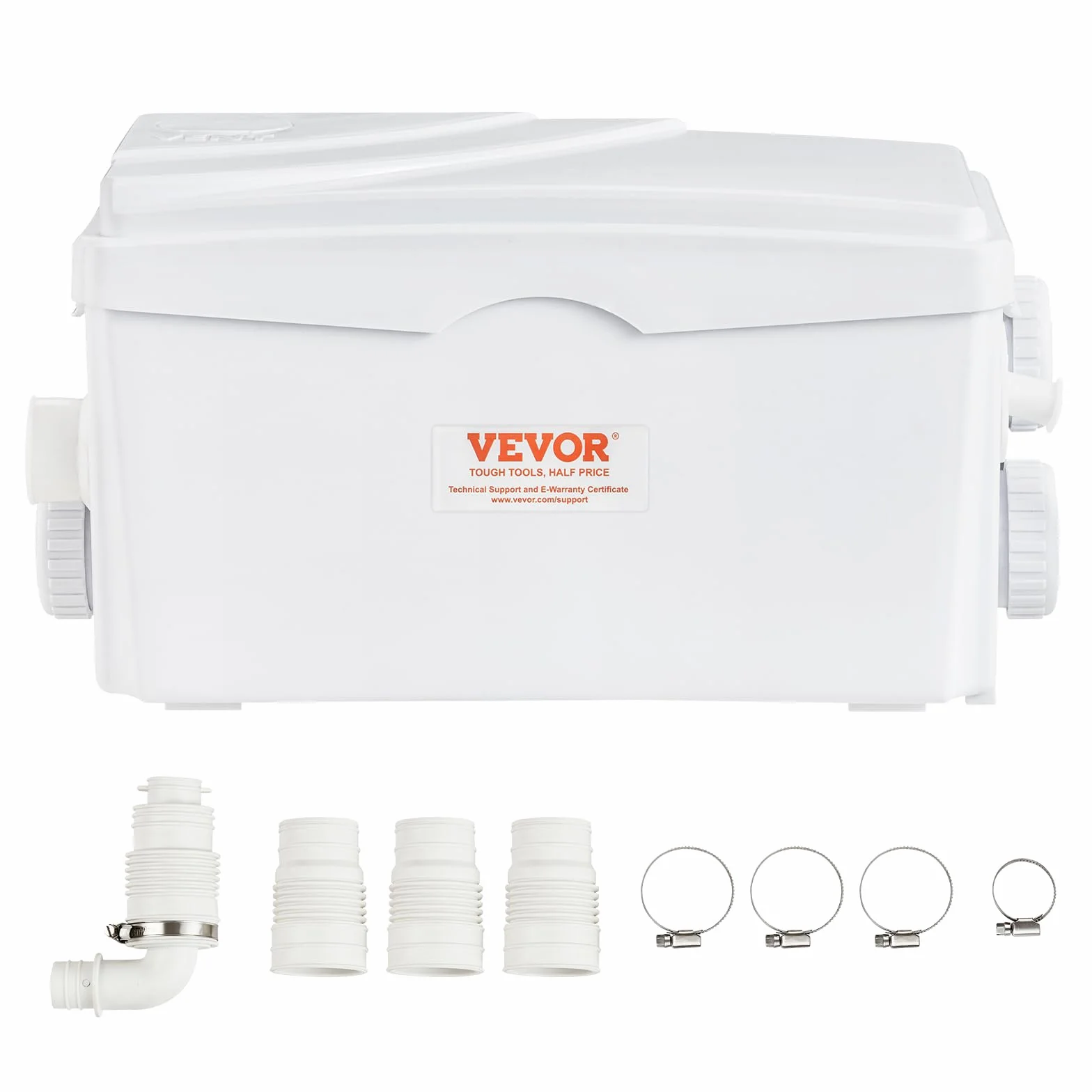 VEVOR Pompe de relevage eaux grises 350 W 6000 L/h 7 m 3 entrées d'eau