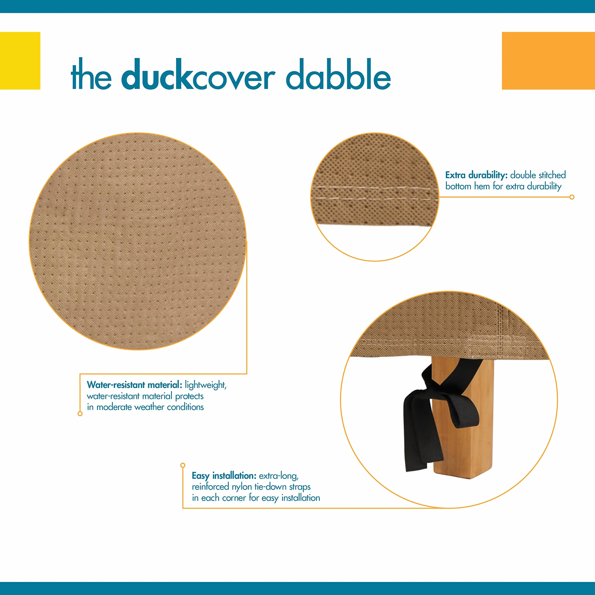 Duck Covers Essential Housse de canapé imperméable 233 cm pour Banc de Patio