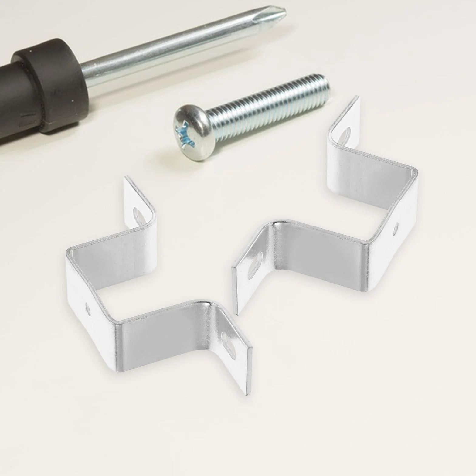 Supports En U Acier Inoxydable 3.66 X 1.42 X 0.79In Lot De 4 Fixation Murale Rail Métallique