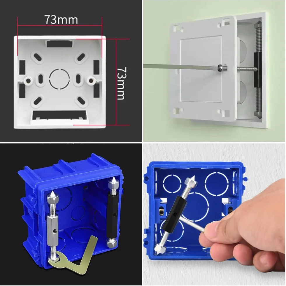 Kit de Réparation de Boîte Électrique 86 Type, Cassette Vis Support Rod, 10 Pièces