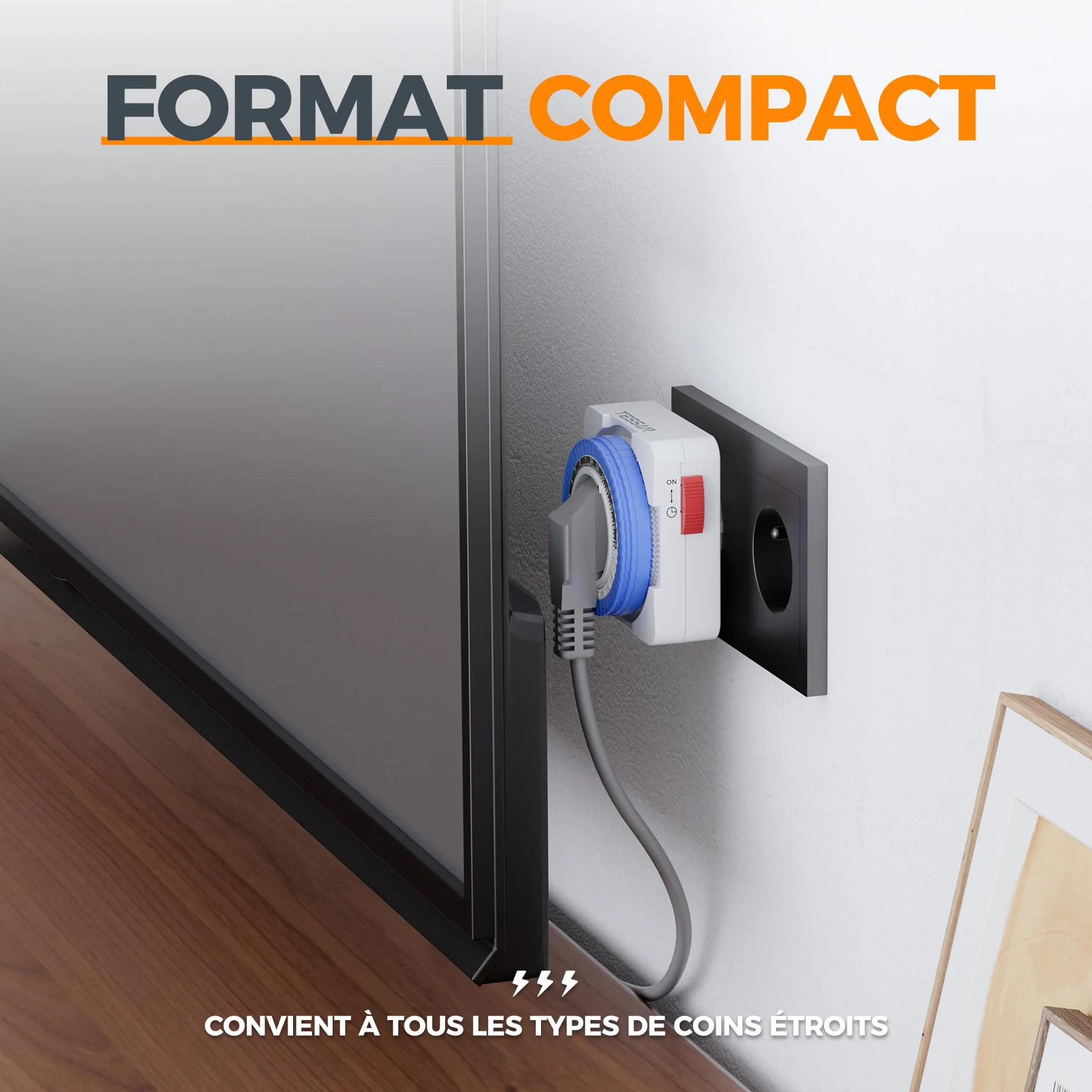 TESSAN Prise Minuteur Programmable 24 Heures 3680W 96 Segments Intervalle 15 Minutes