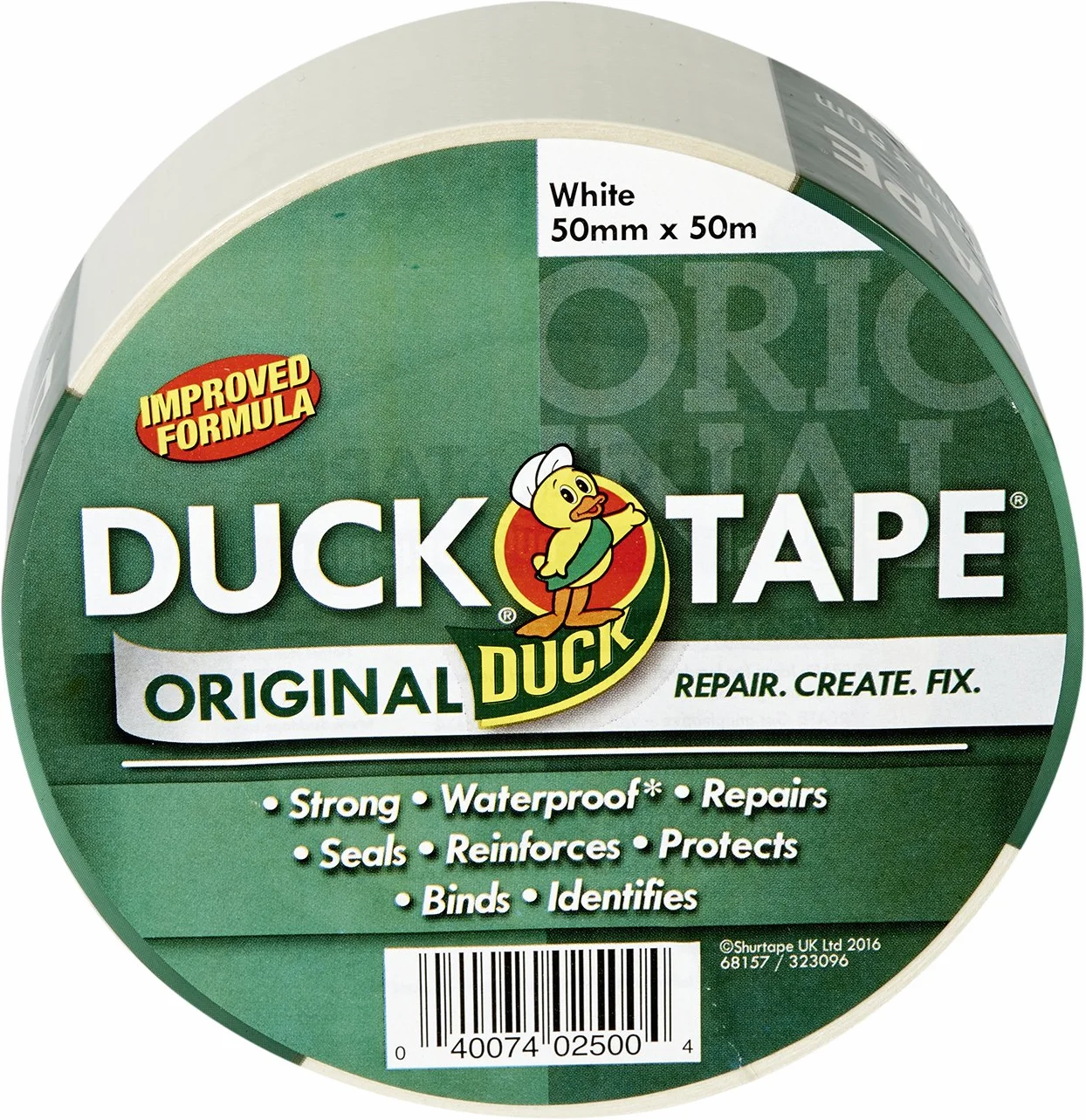Duck Tape Original White Ruban adhésif pour réparation de tissu Blanc