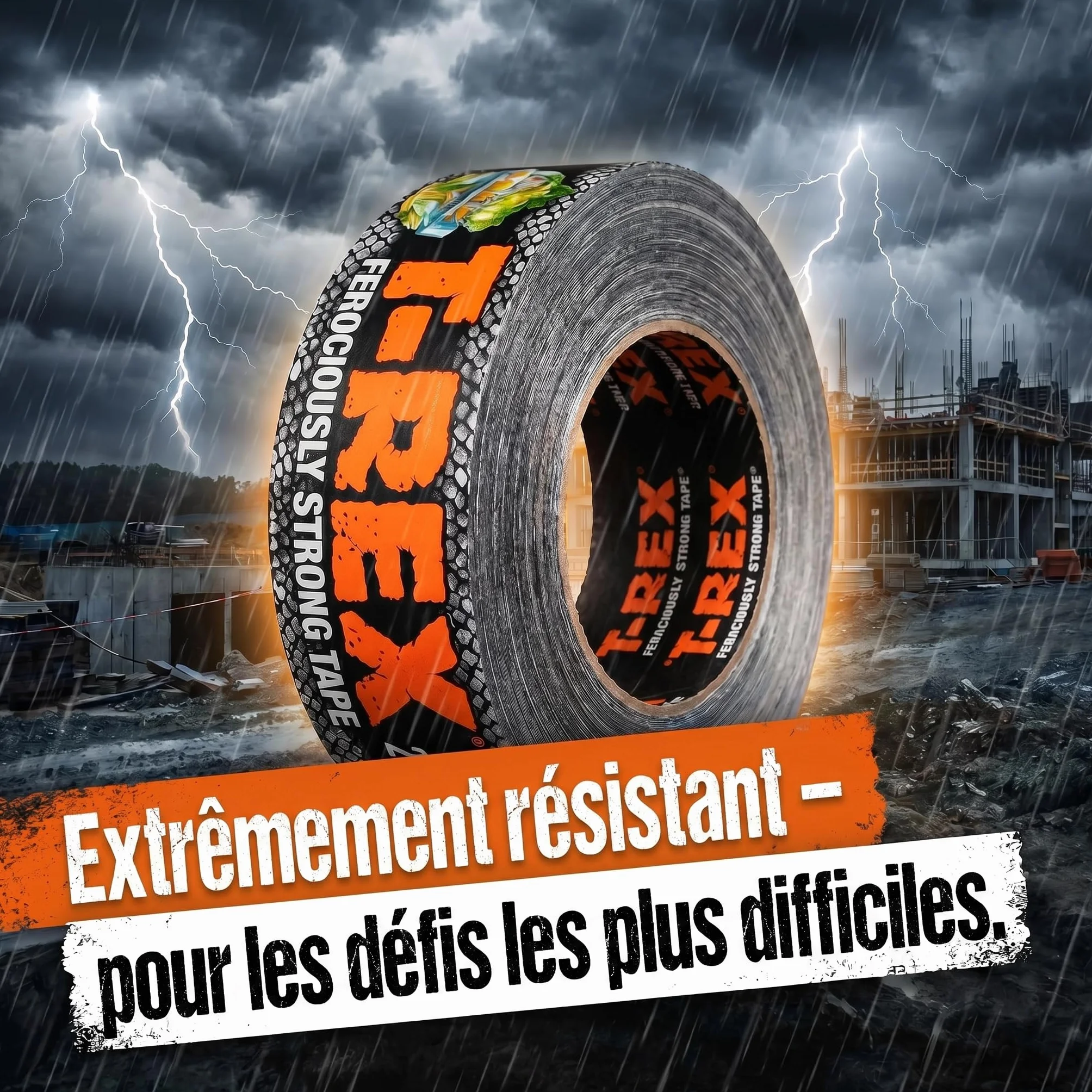 Ruban blindé extra fort T-REX 821-00 imperméable 48mm x 27,4mm