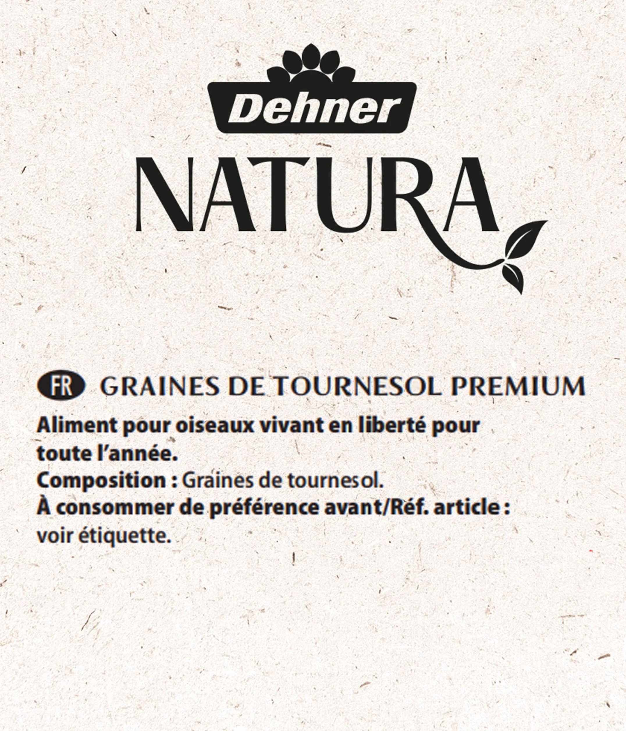 Dehner Natura Premium Nourriture pour Oiseaux Sauvages Graines de Tournesol 20 kg