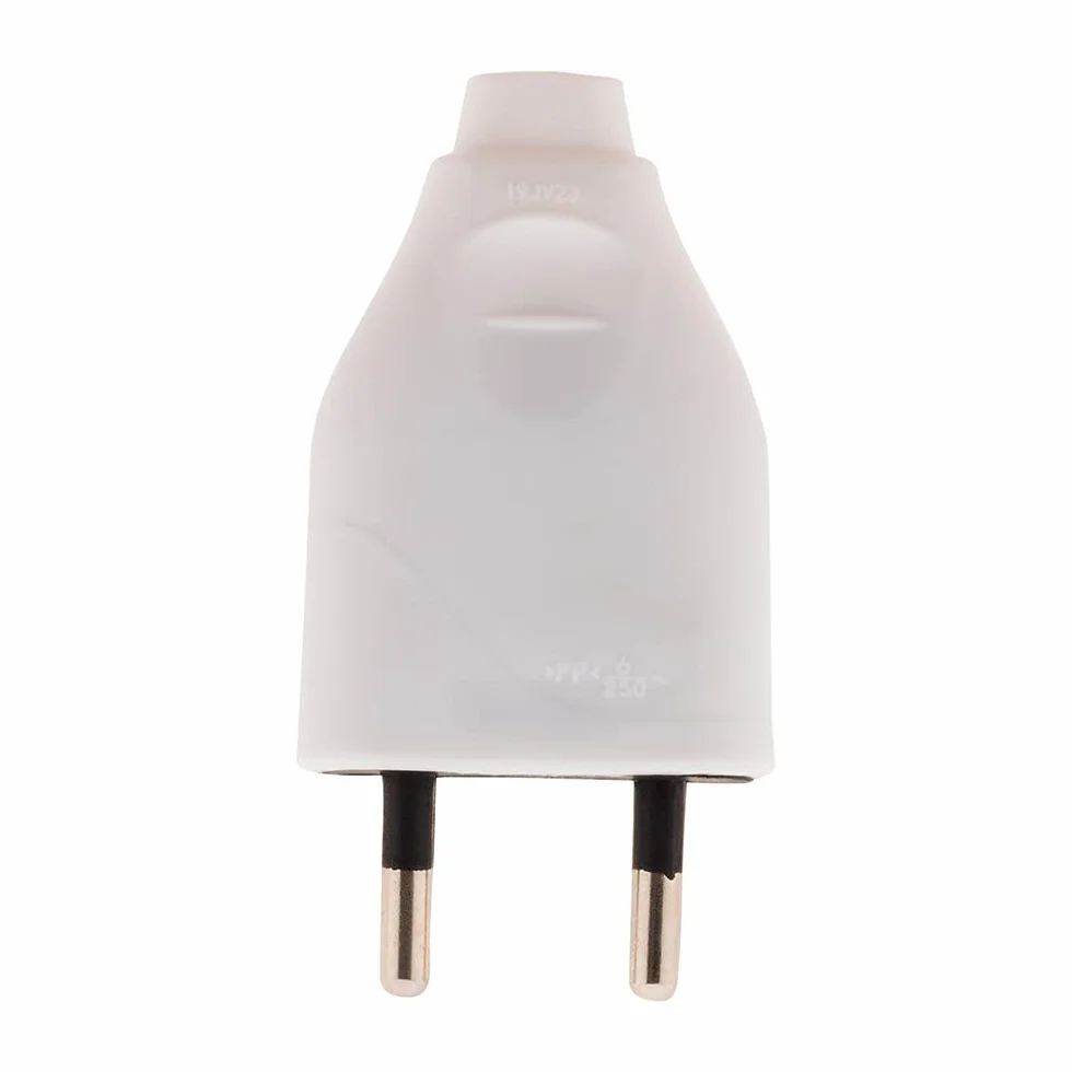 Zenitech Fiche mâle 2P 6A blanc