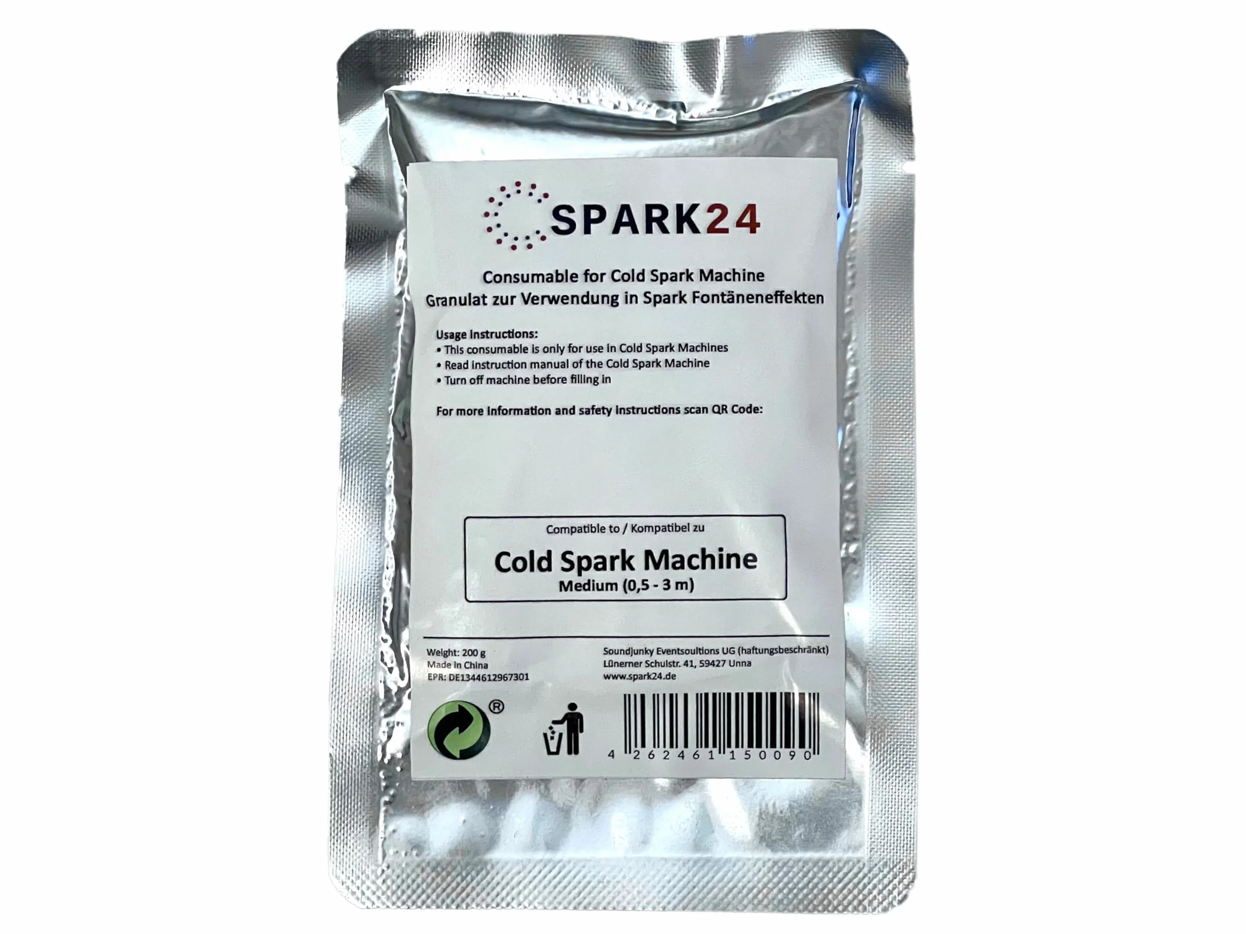 Spark Granulés d'étincelles froides pour machine Cold Spark Effets Medium
