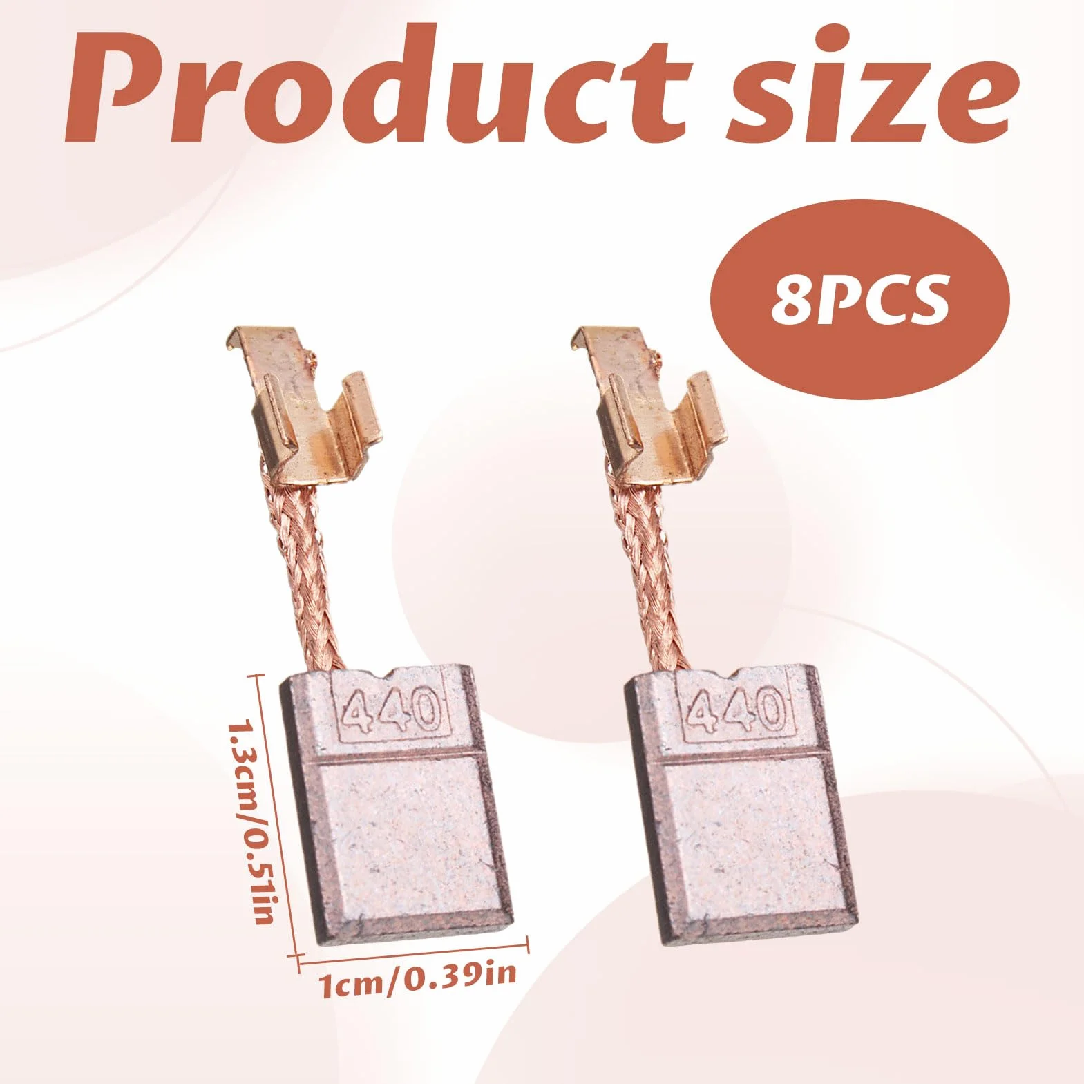 Balais de Charbon pour Makita CB440 18V/14,4V 13x10x3mm 8 Pièces