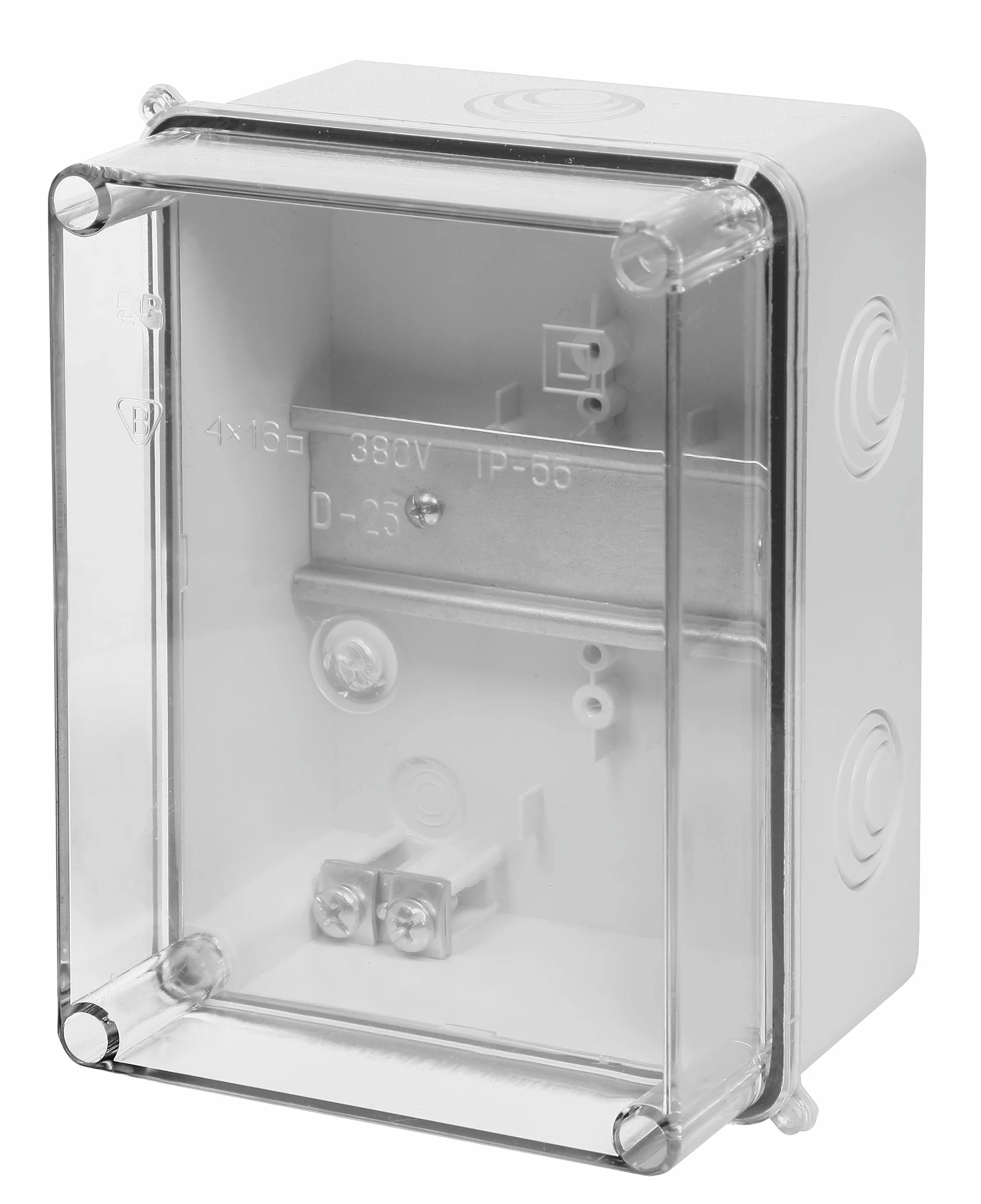ELEKTRO-PLAST Boîtier de distribution encastré IP55 158 x 118 x 97 mm Transparent TH35