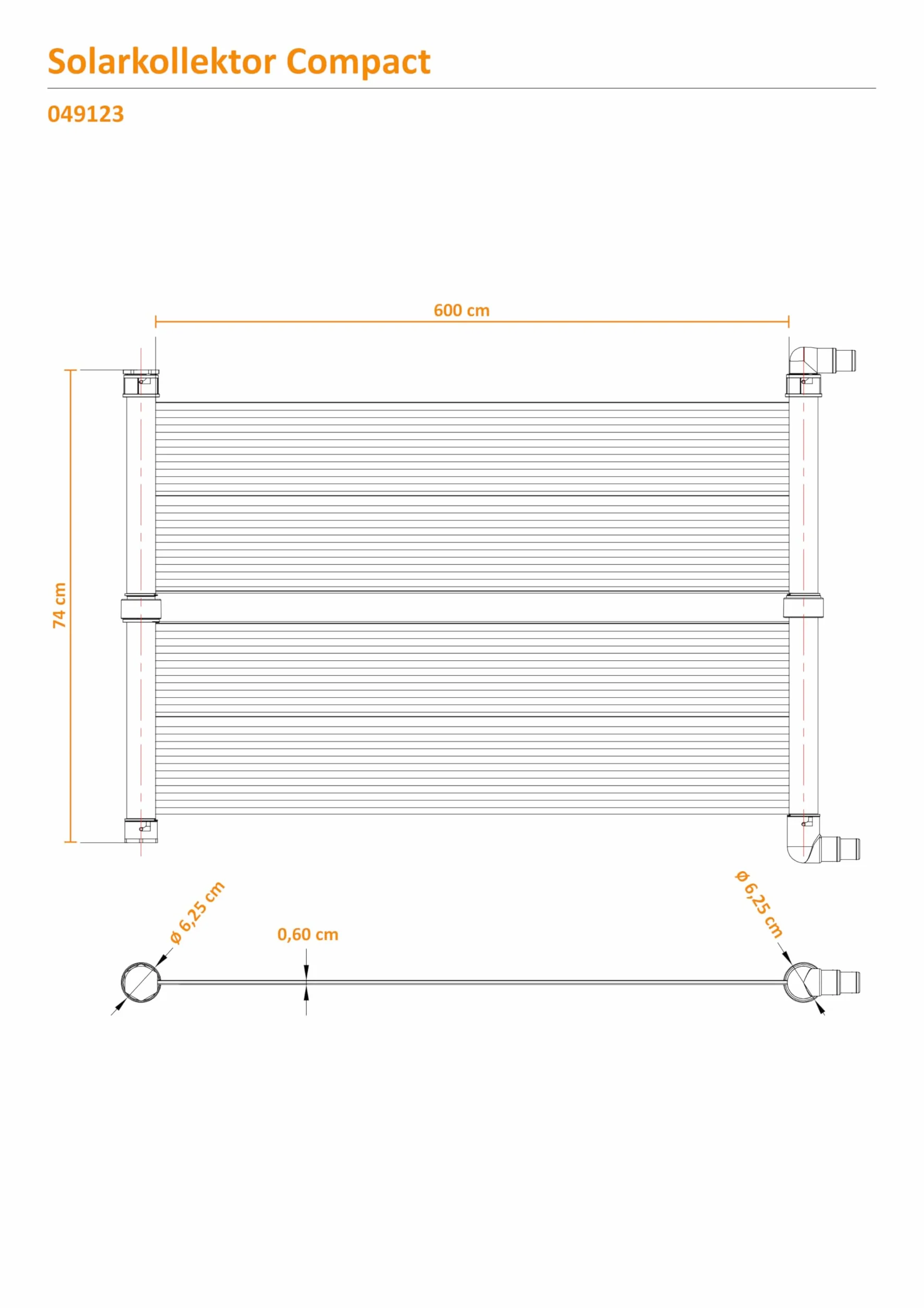 Steinbach Vitesse Solaire Sun LDPE 0,7 x 6 m Pour Piscine Jusqu'À 20 m³ Raccord 32/38 mm