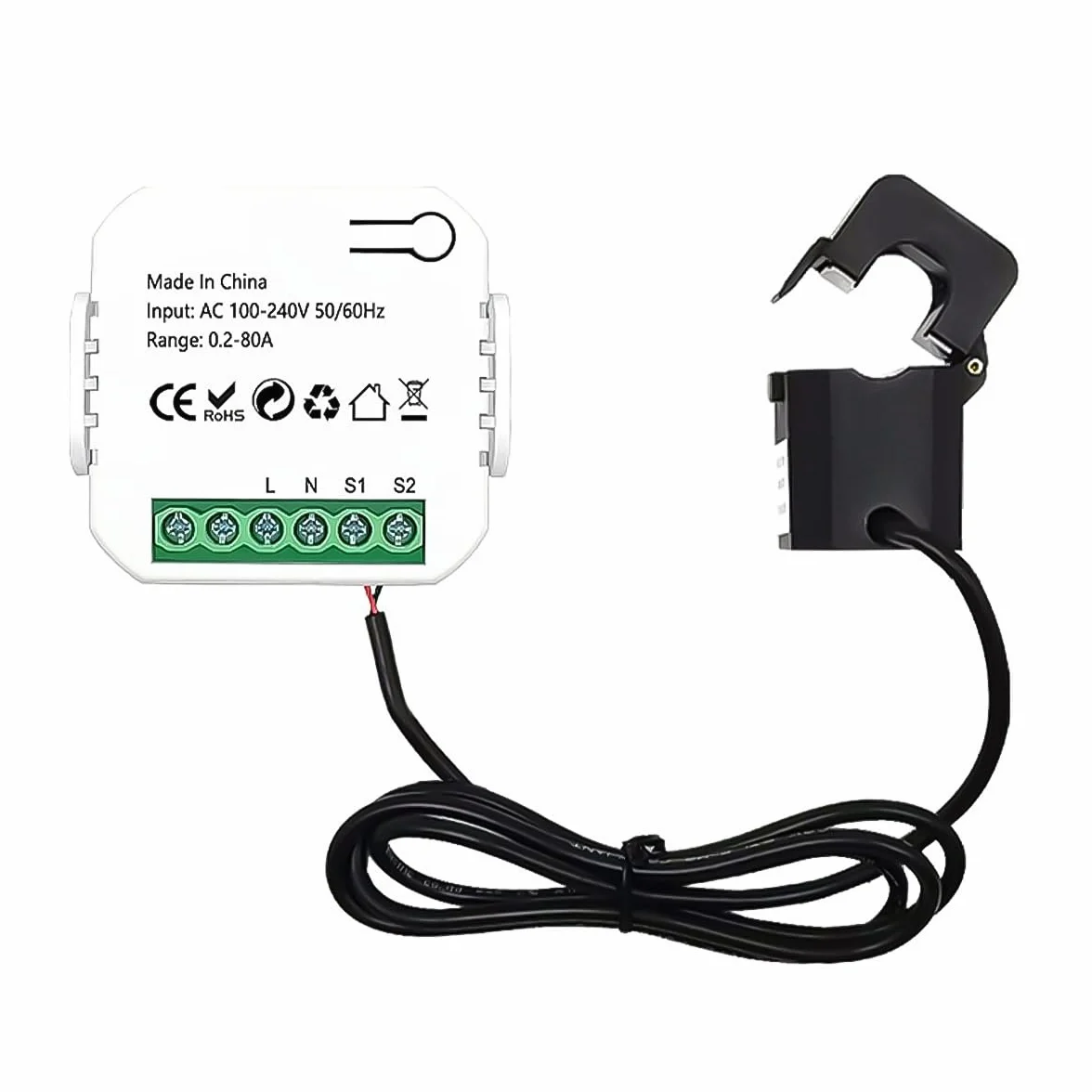 POFET Moniteur d'énergie Intelligent WiFi 80A Compatible Tuya Smart Life