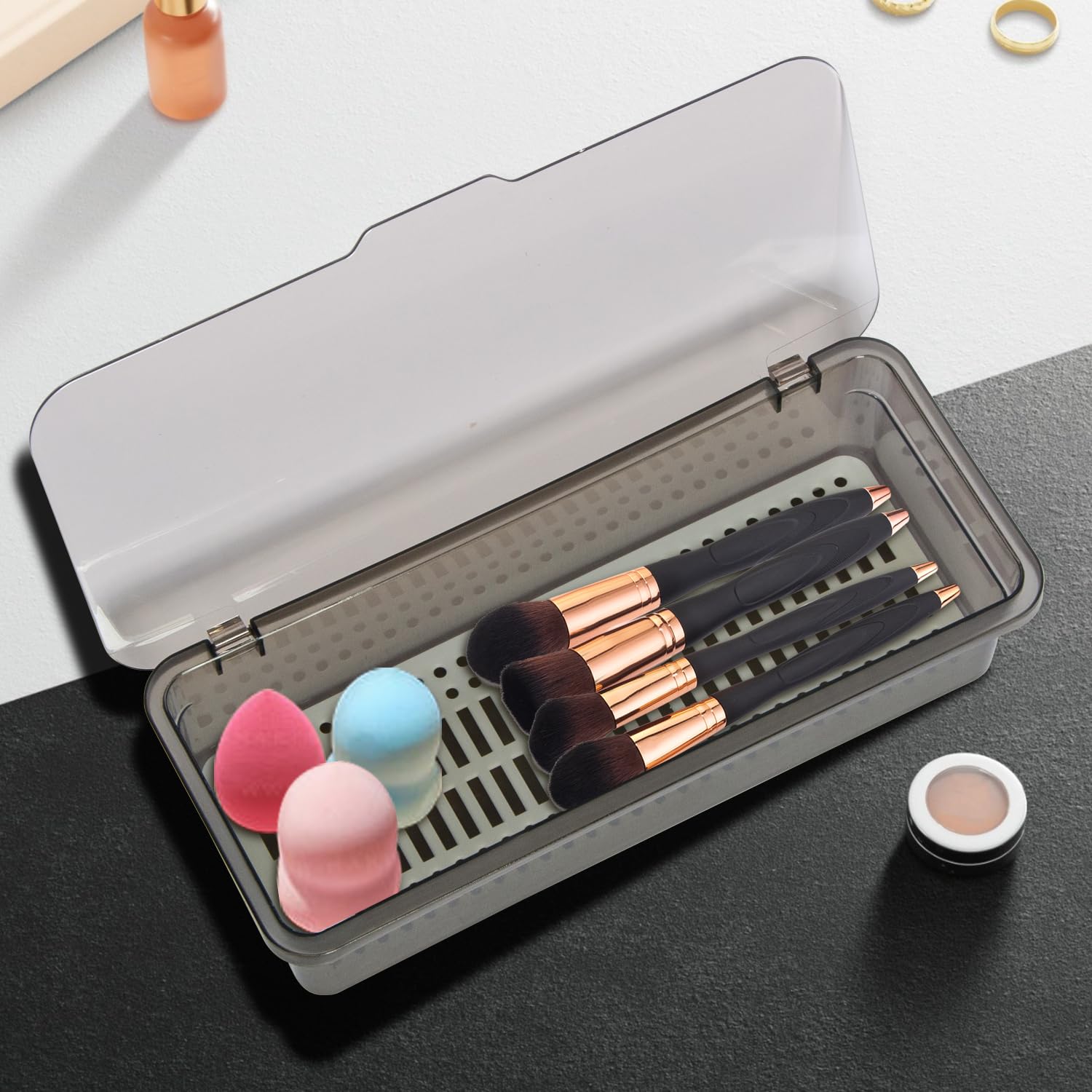 Clear Stackable Storage Drawers with Lid