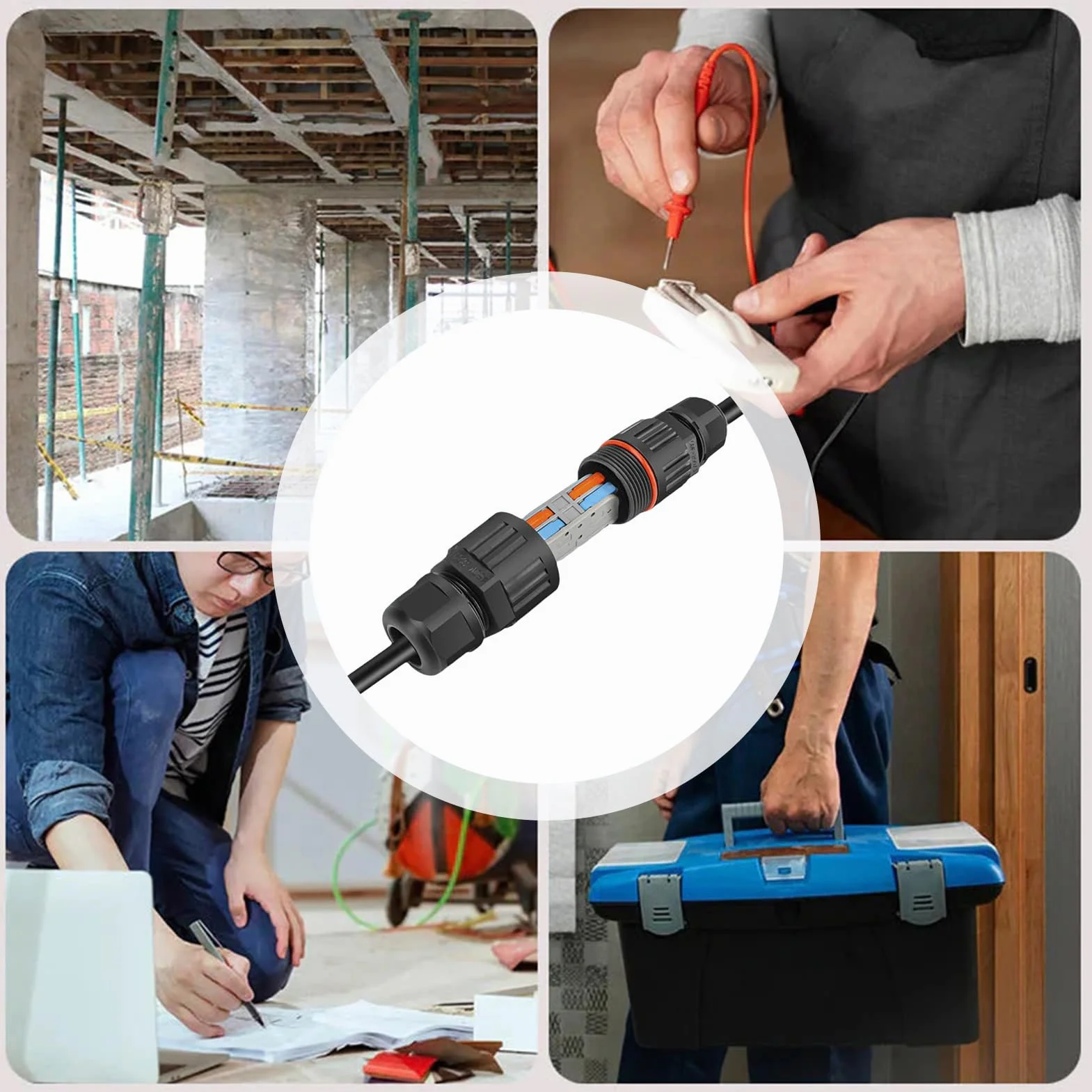 Connecteur de fils étanche boîtier de raccordement électrique extérieur jardin éclairage