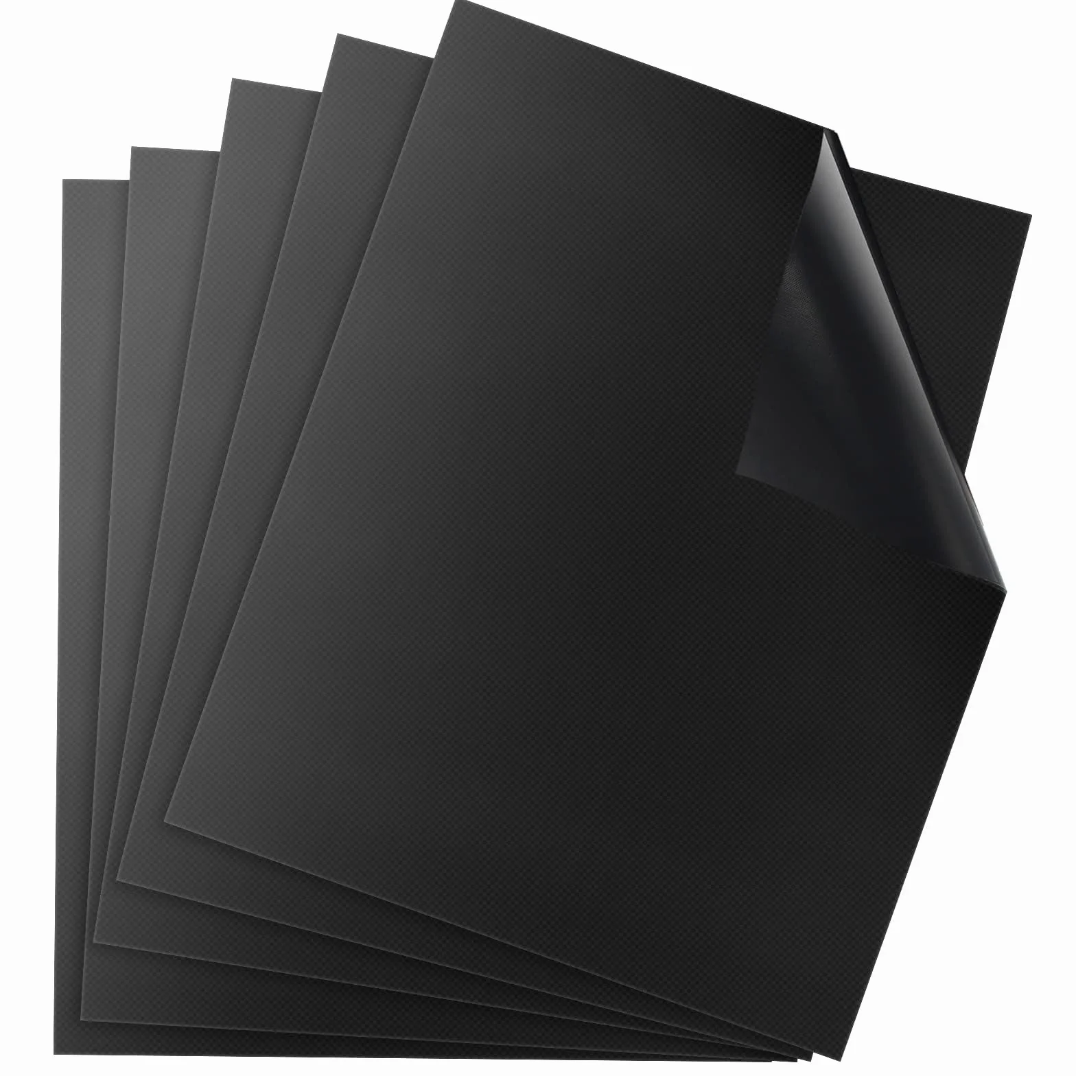 Tapis de Cuisson Barbecue 50x40 cm Set de 5 Grille BBQ Mats Anti-Adhérent Réutilisable