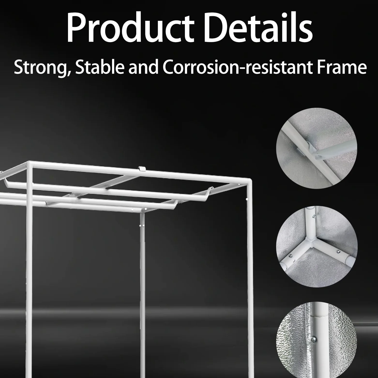 SunStream Grow Tent Tente de Culture Grow Box 60x60x140 cm Hydroponique Tente de Croissance avec Fenêtre d'Observation pour Plantes (Noir, 24"x24"x56")