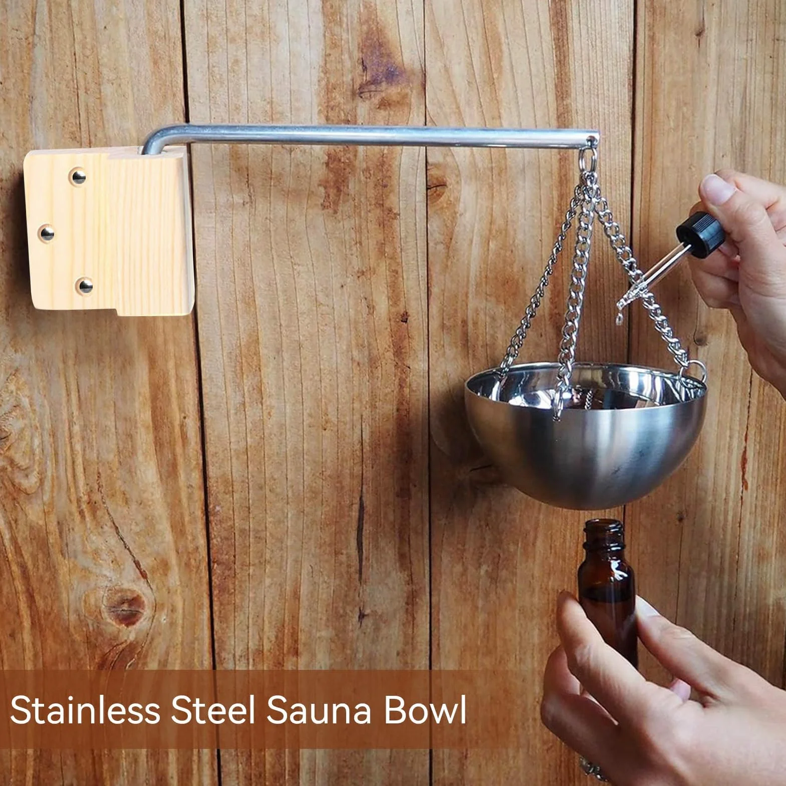 HERCHR Bol de Sauna en Acier Inoxydable, Tasse à Huile pour Accessoires de Sauna