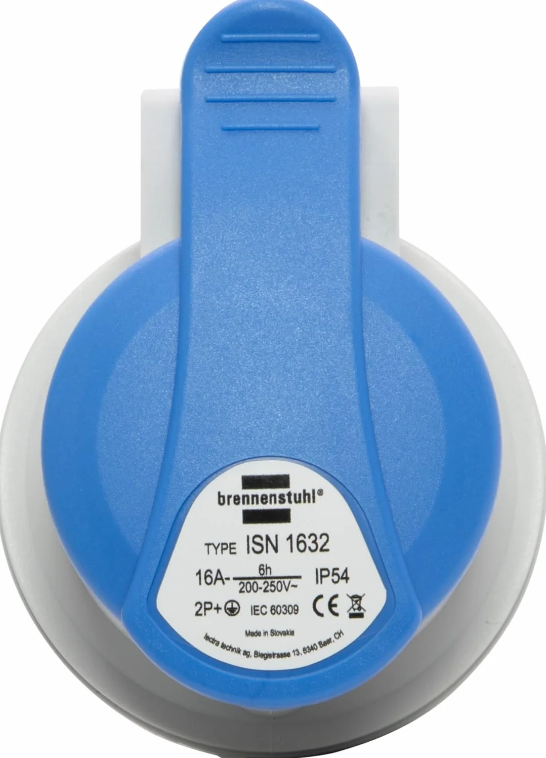 Brennenstuhl Prise CEE 230V 16A IP44 3 pôles avec couverble connexion vissable extérieur
