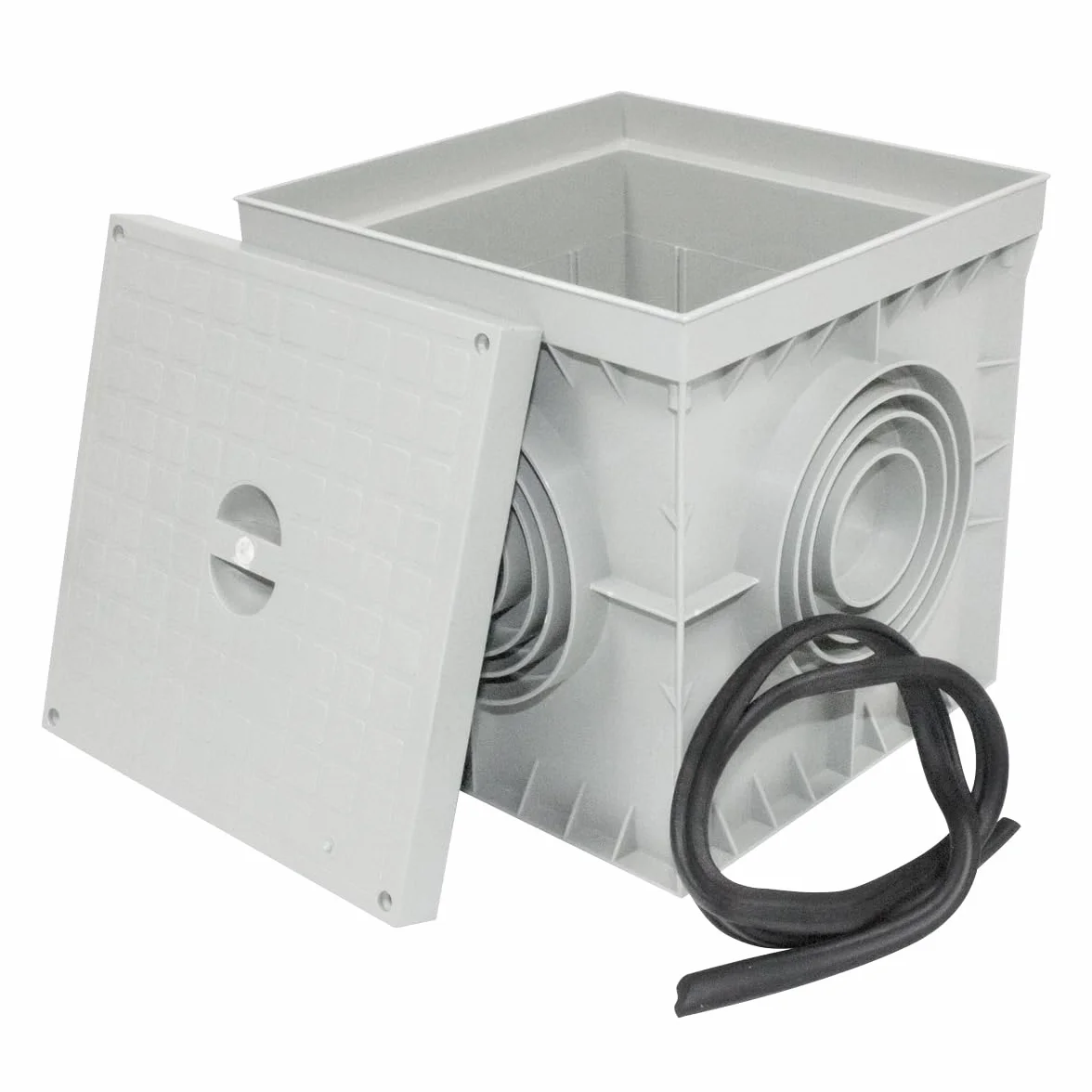 Caches étanches de sol électriques IP54 PVC 200 x 200 mm Lot de 4