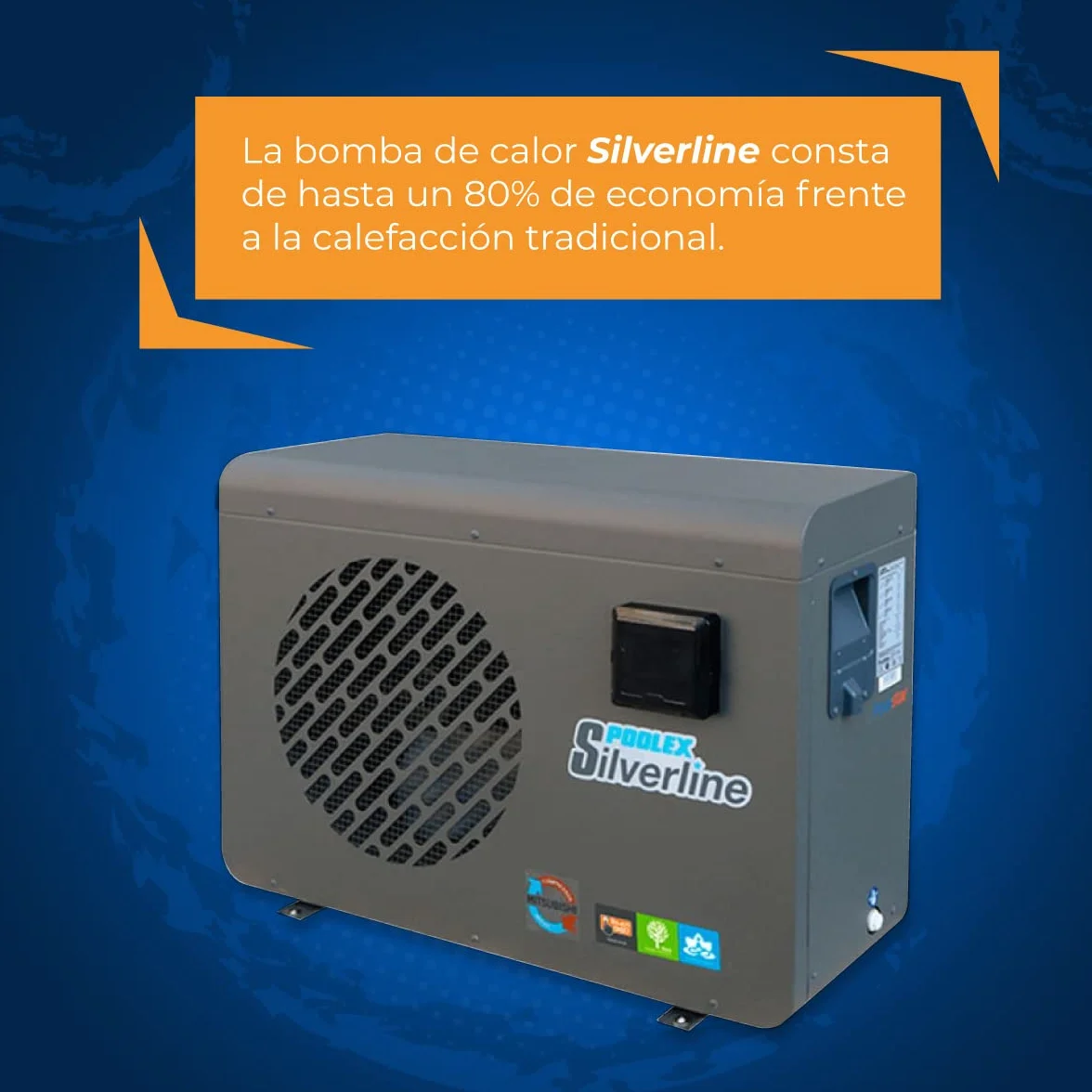 POOLEX PC-SLP090 Silverline 90 Pompe à Chaleur Piscine 9kW 40-50m3