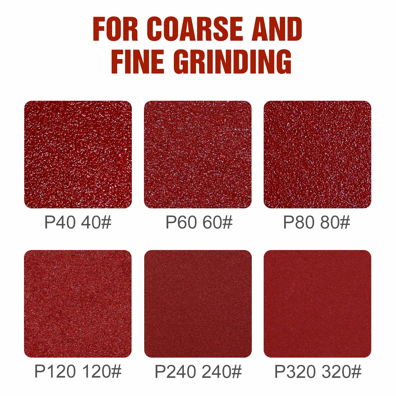 KONGMING 225mm Disques de Ponçage Grain 40-320 10 Trous 60 Pièces