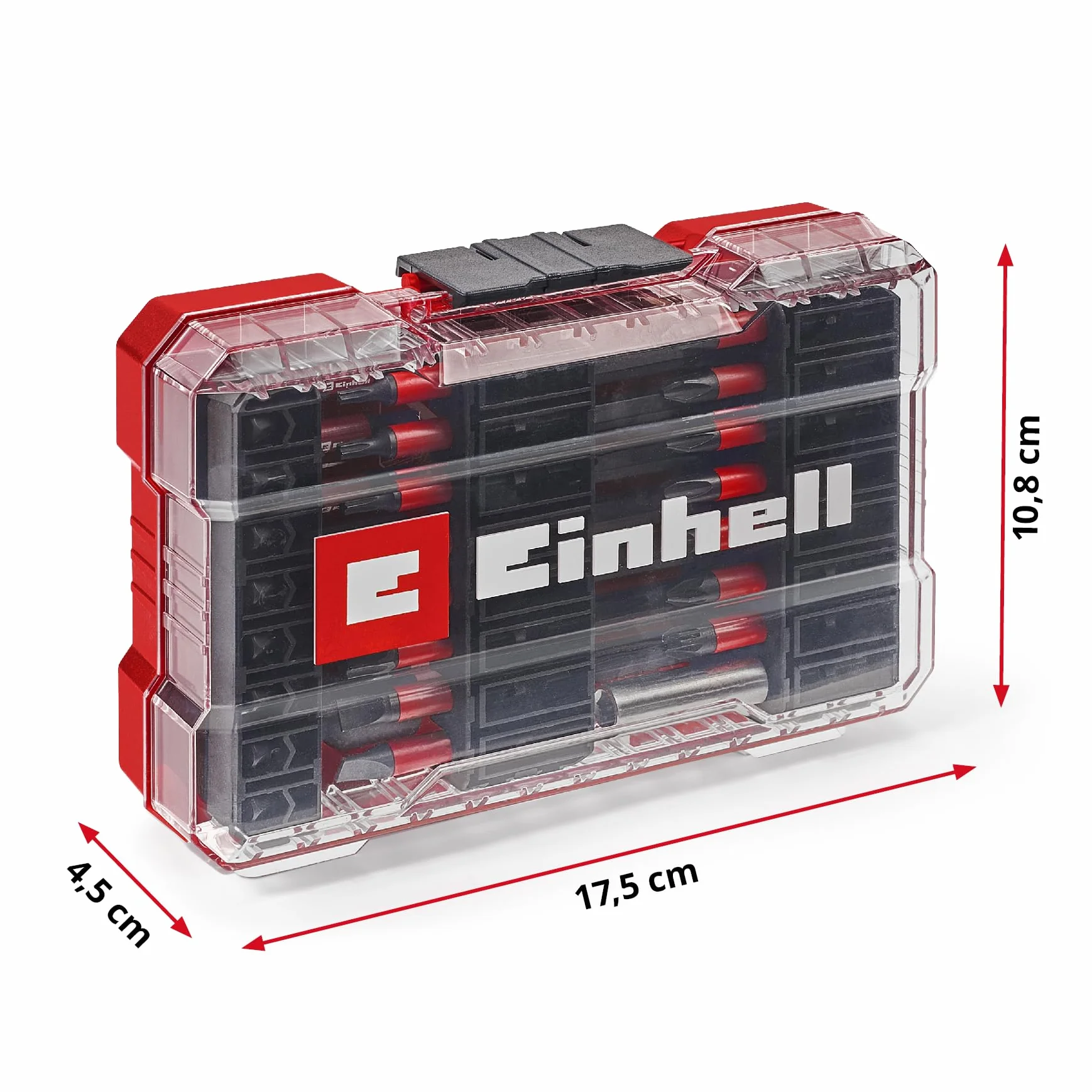 Einhell M-CASE 38 pièces impact-Bit Set 25 mm 50 mm 90 mm douilles 6 pans porte-embout 60 mm boîte rangement