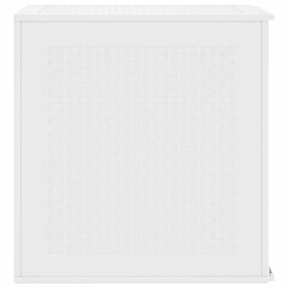 vidaXL Boîte de Rangement Blanc 55 x 53 x 57 cm Polypropylène, Jardin et Terrasse, Rangement Moderne, Meuble Résistant, Boîte Outdoor, Organisateur Contemporain
