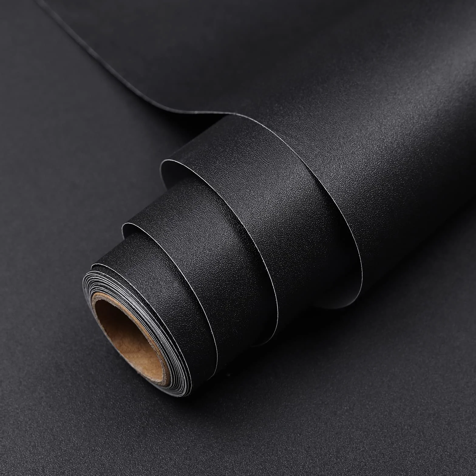 Papier Adhesif Meuble Noir Mat 40X300cm Film Autocollant Décoratif Rouleau Vinyle Impermeable Cuisine