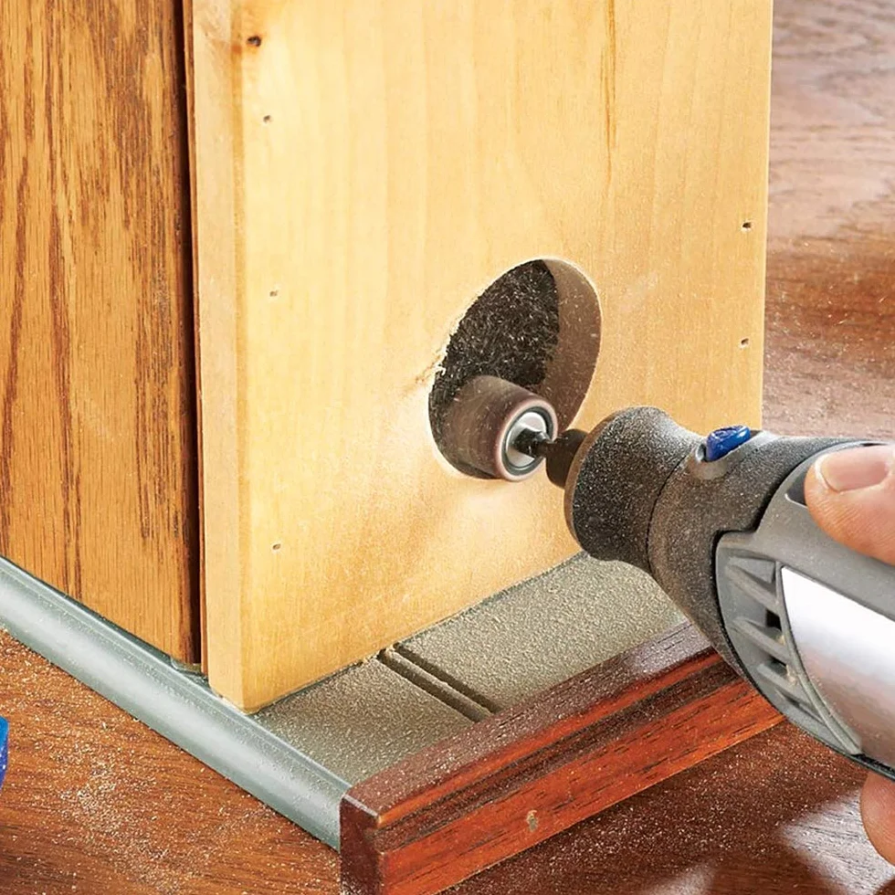 Cylindres Ponceuse Abrasifs Manches Ponceuse Tambour 60 120 320 Grain avec Kit Rotant 4 Mandrins Tubulaires
