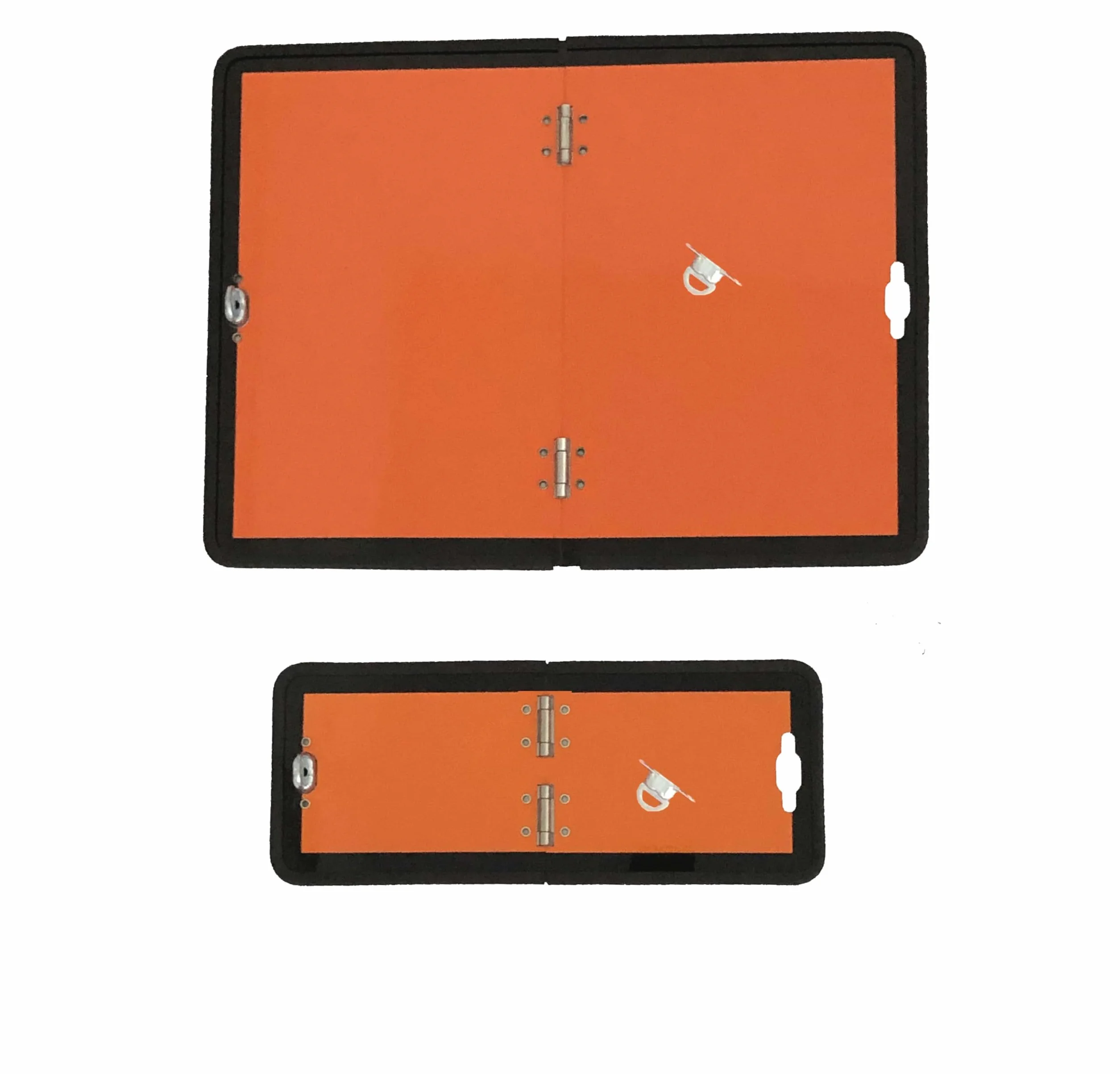 Lot de panneaux d'avertissement ADR 400 x 300 mm + 300 x 120 mm en aluminium pliable orange