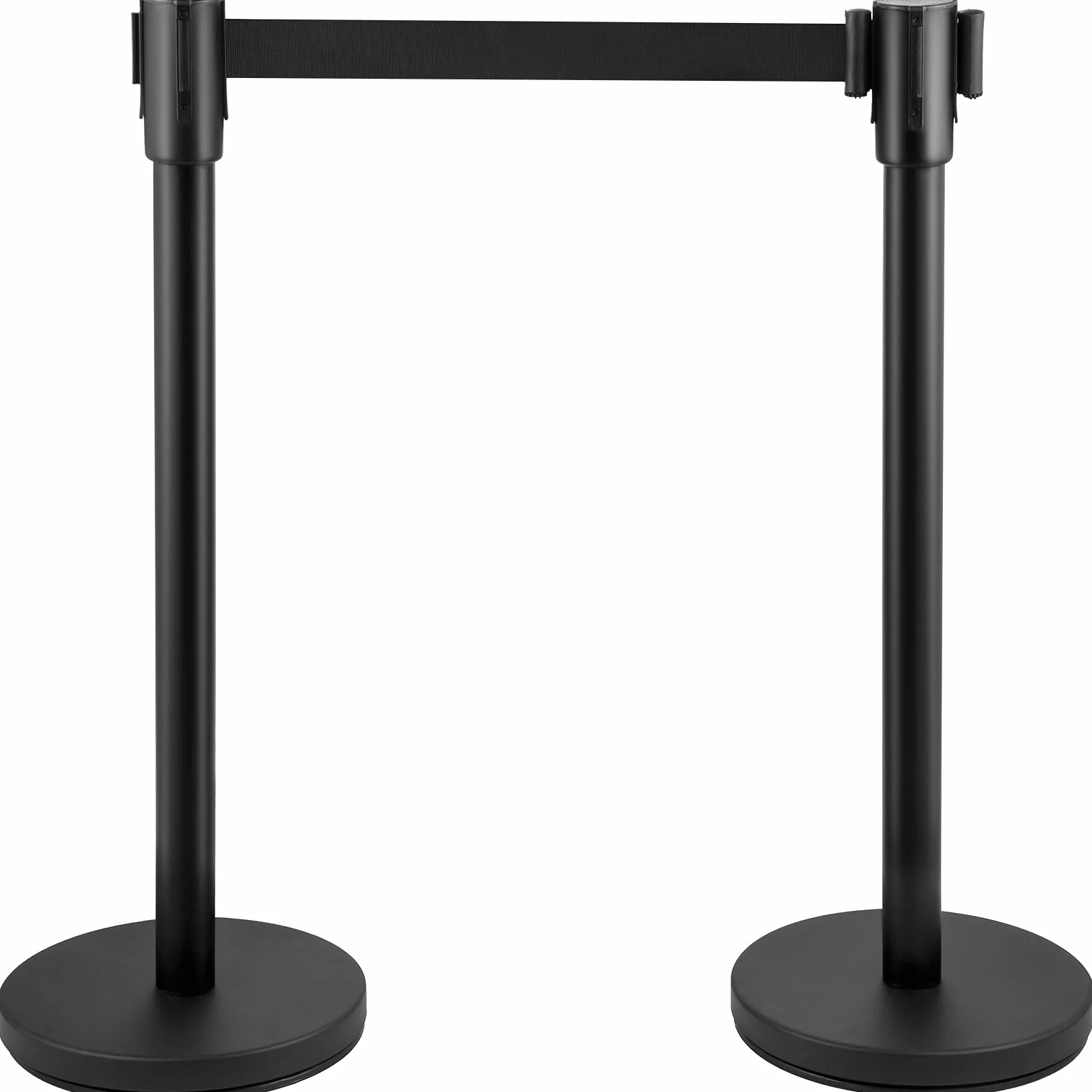 VEVOR Poteau de Guidage 8PCs, Barrière de Balisage avec 2 Rubans Rétractables 2m pour Contrôle de Foules