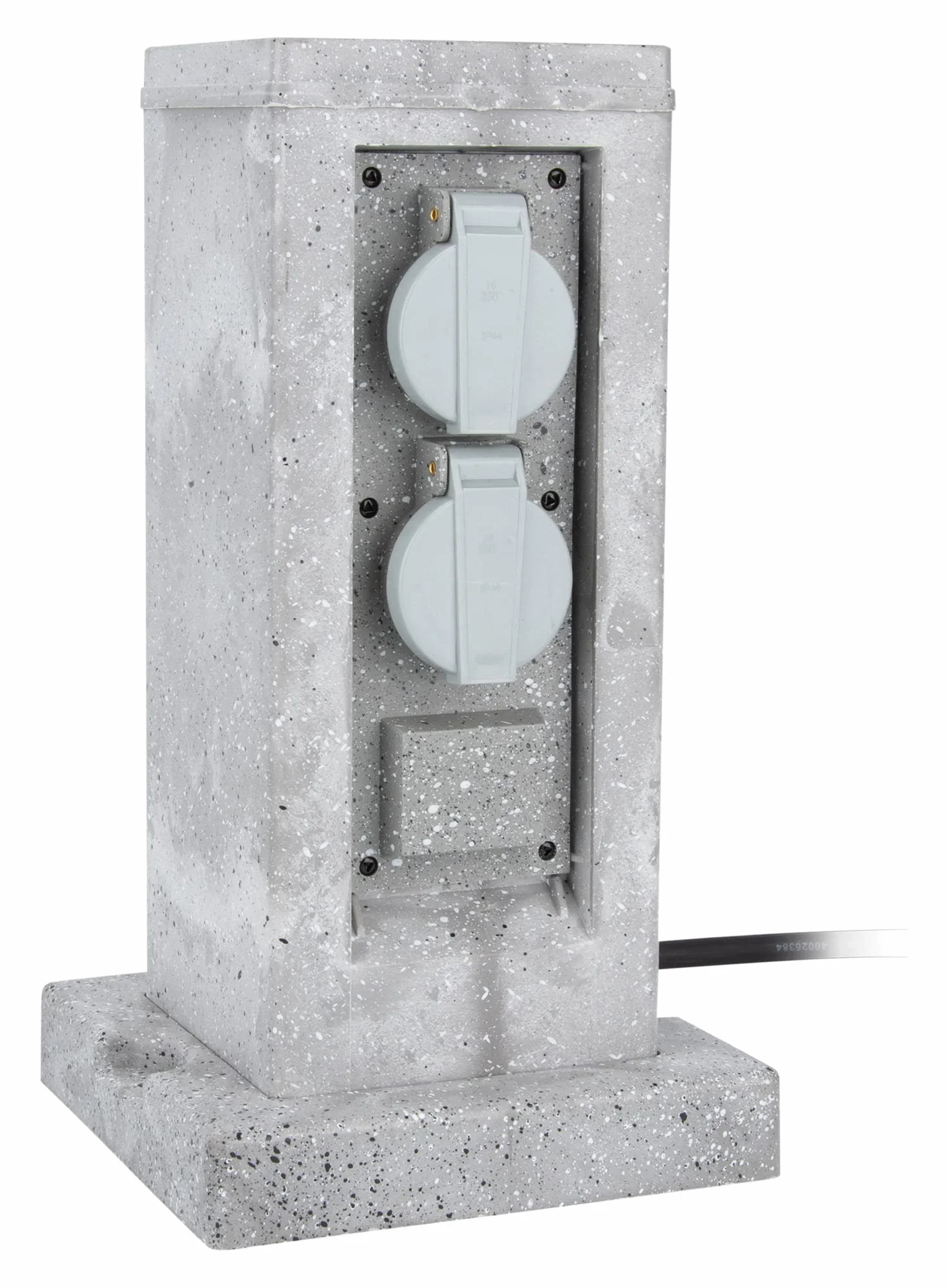 Zenitech Borne pierre 2x16A programmateur 5m Gris