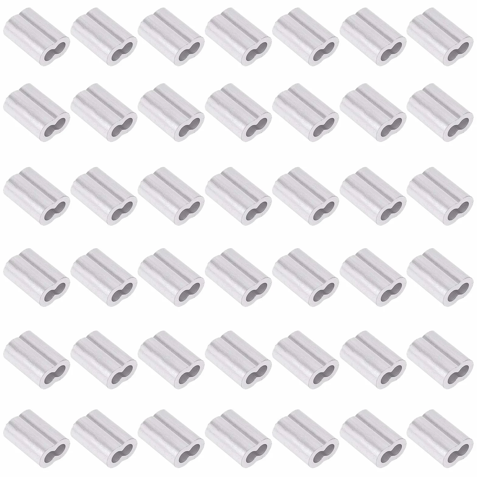 Swpeet Lot de 200 manchons à sertir en aluminium 2 mm pour câble métallique
