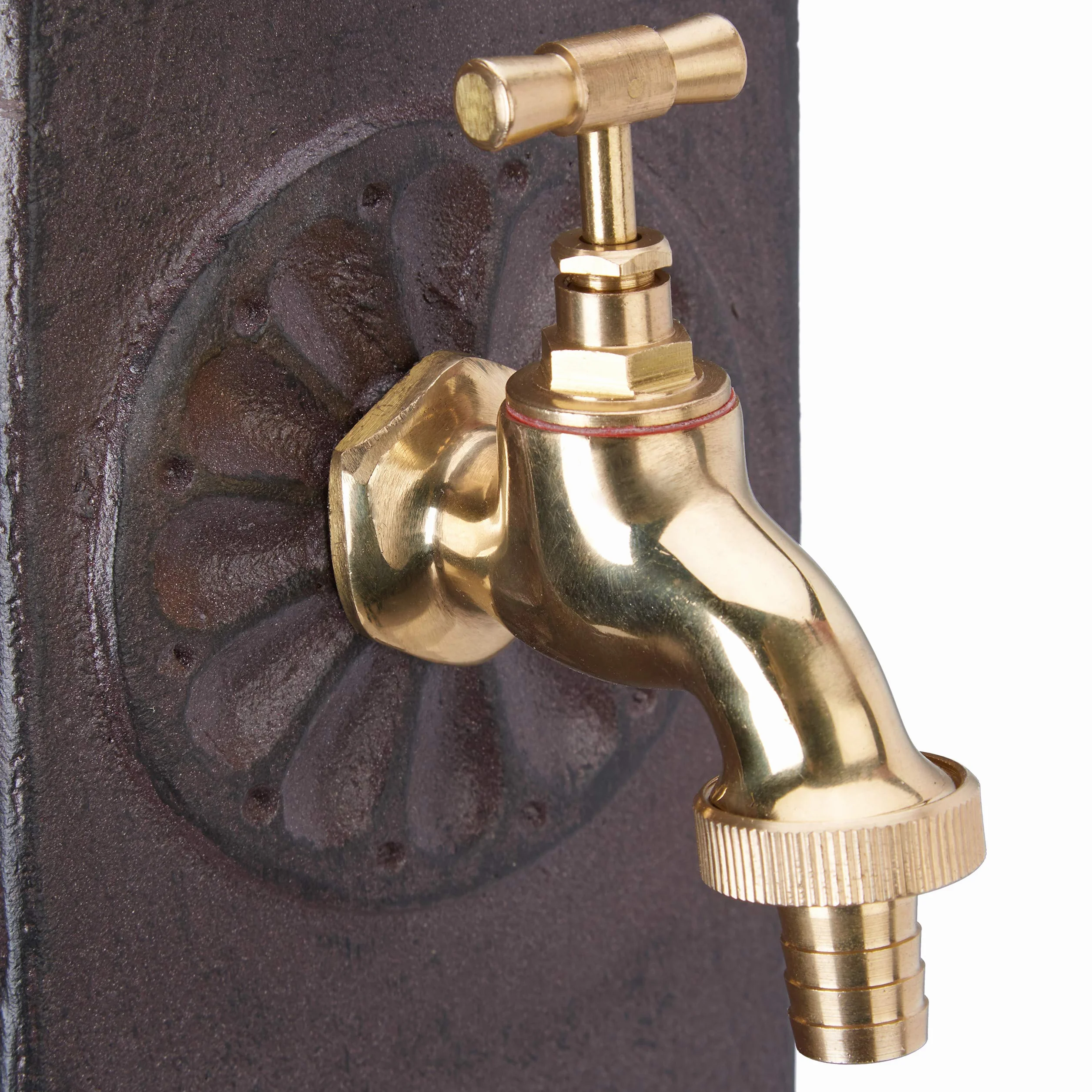 Relaxdays Pompe à Eau pour Jardin, carrée, Style Antique, Robinet Connexion de 3/4 de Pouce, 91 cm Hauteur,Couleurs