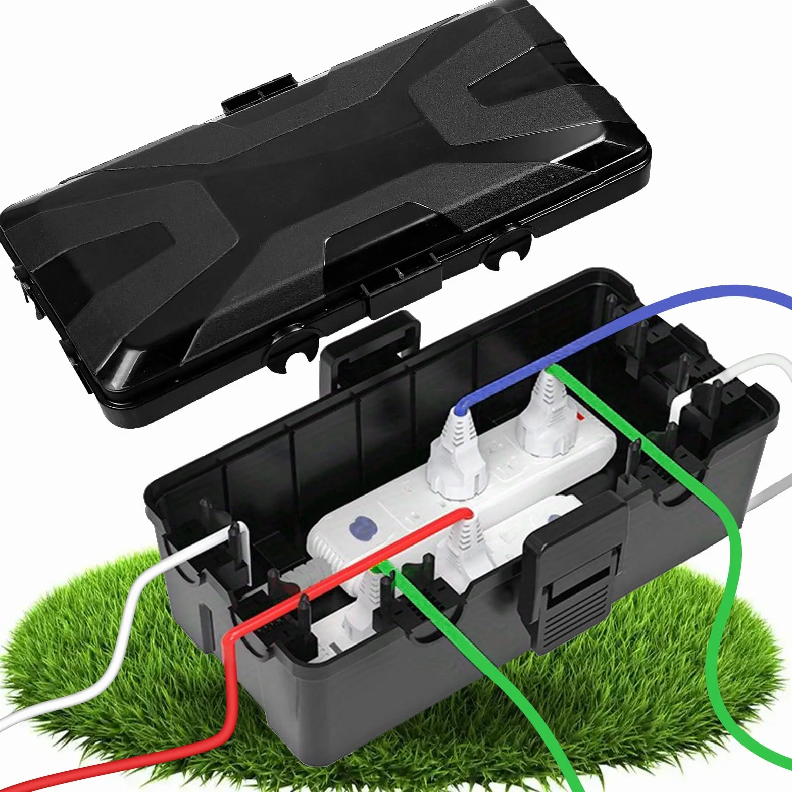 Boîte Étanche Électrique Extérieur IP54 25x12x7 CM avec Bouclier Amovible