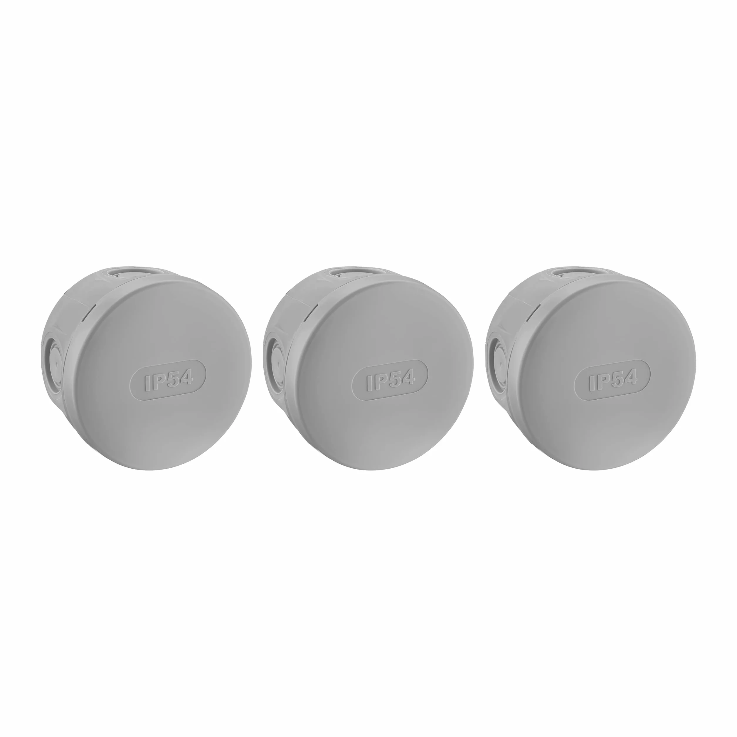DEBFLEX Boîte Dérivation Etanche IP54 Lot de 3 Grise ⌀70 x 40 mm