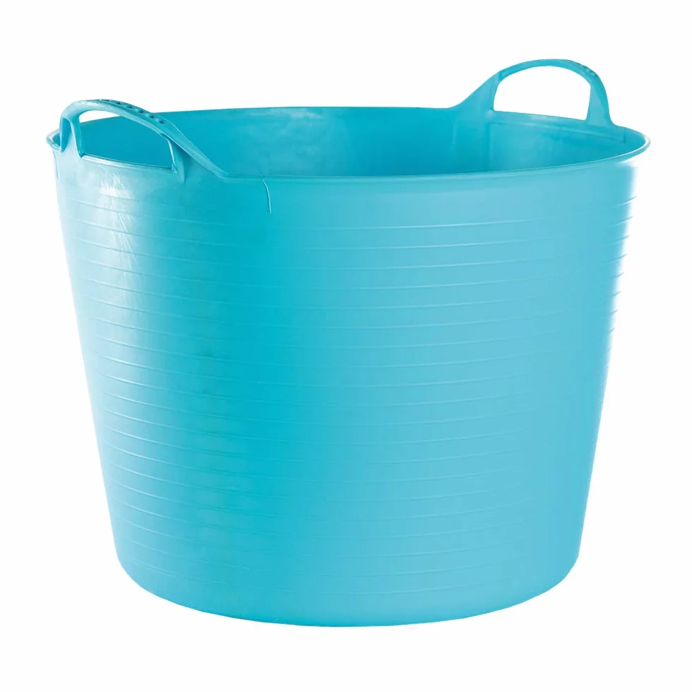 Container Bucket Basket Flexible Flexi Multifunctional, Ecurie, Jardin, Garage, Alimentation Animale, Stockage, Transport, Arrosage, Lavage, Résistance 120 kg, 44x33x35cm 42L Turquoise