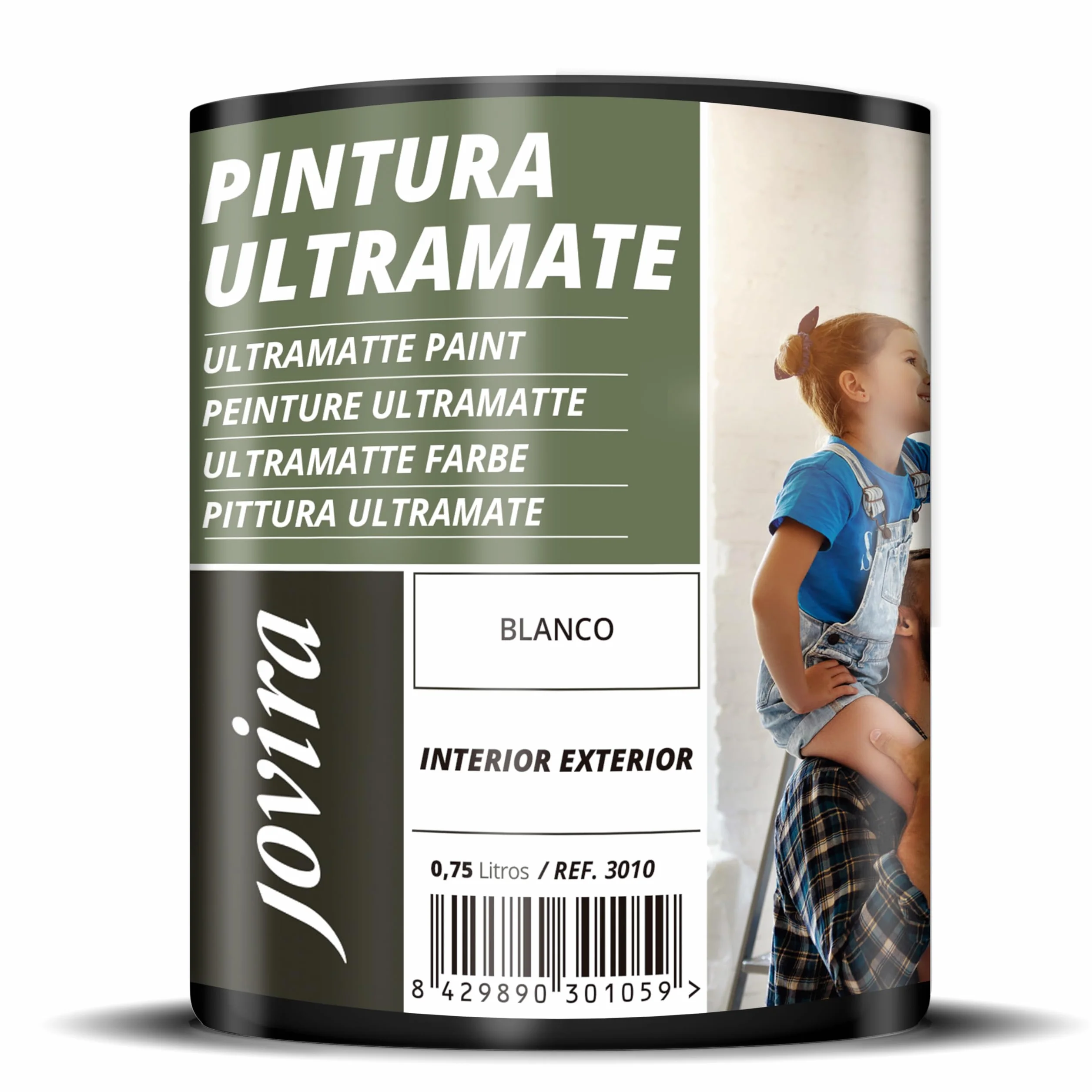 JOVIRA PINTURAS Peinture Ultramate Extérieur/Intérieur Lavable Blanc 750ml