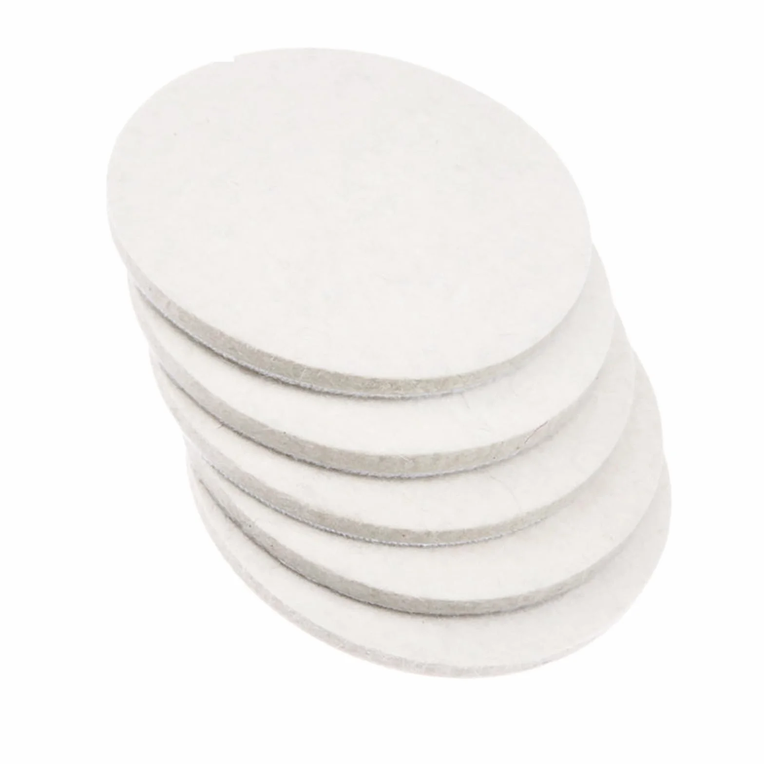 Lot de 5 tampons de polissage 125 mm x 8 mm en laine pour polir verre, plastique, métal, marbre