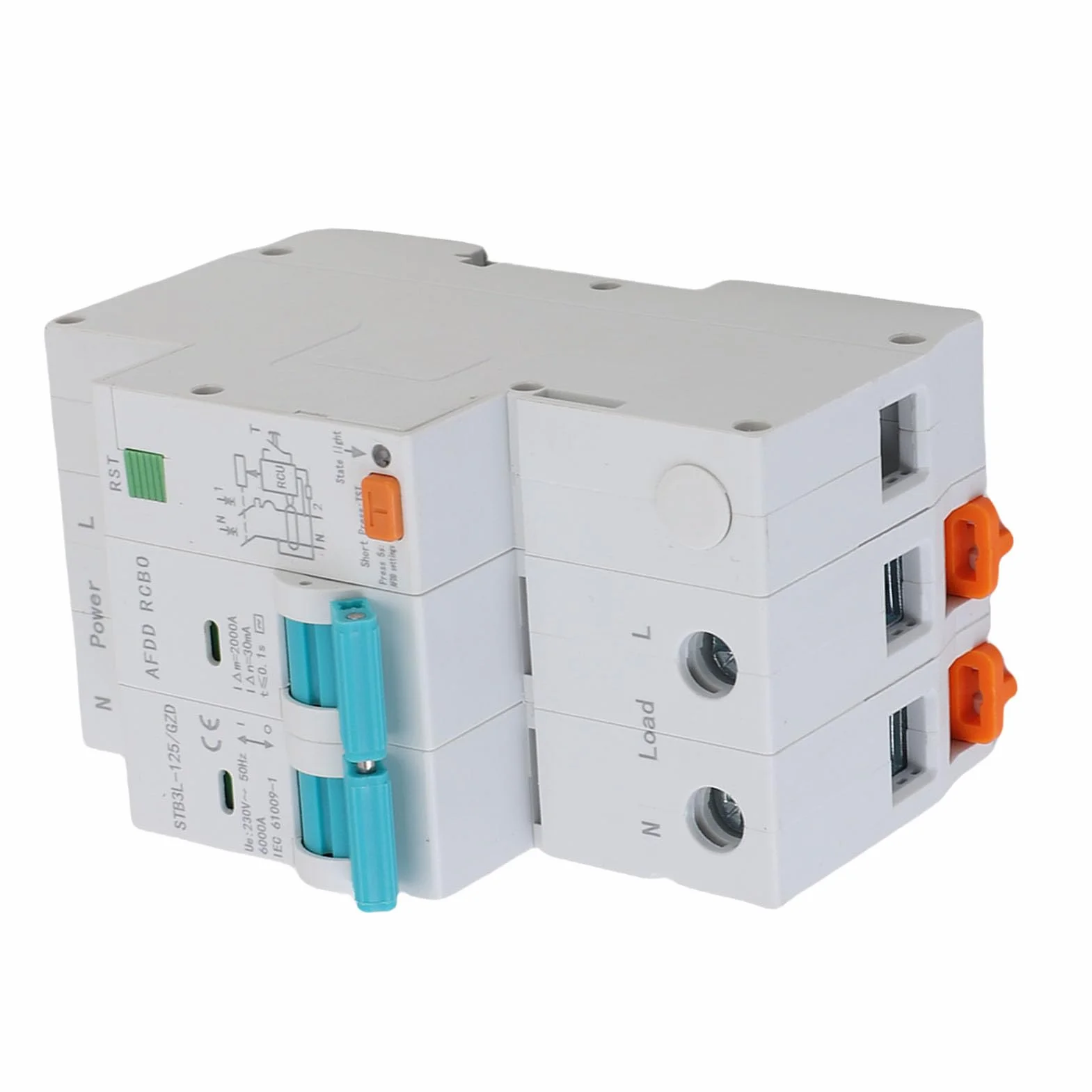 Marhynchus AFDD Dispositif de Protection contre les Défauts d'arc, Disjoncteur 2P RCBO 63A