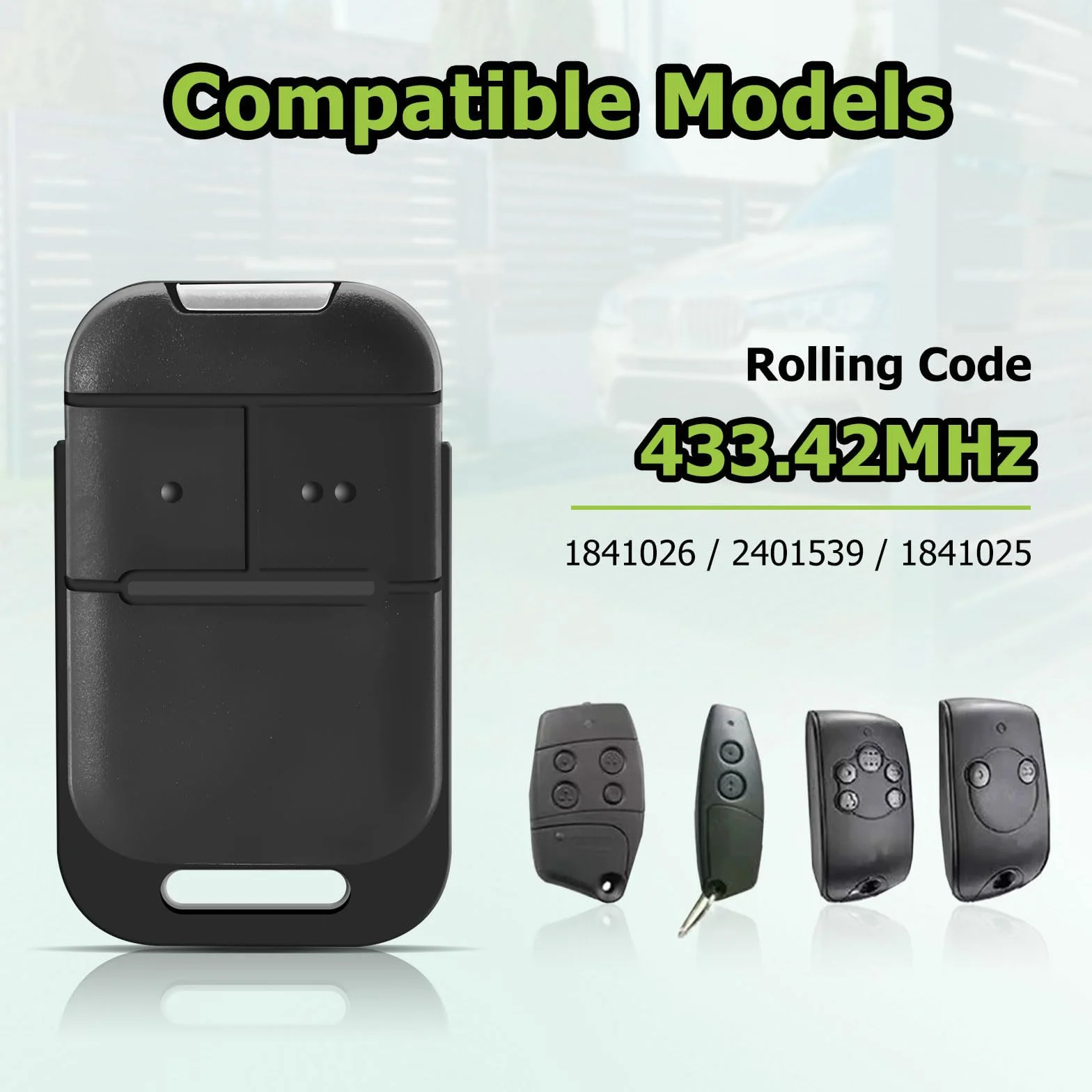 Télécommande Portail 433,42 MHz S0M-FY RTS 2 Canaux pour Porte de Garage